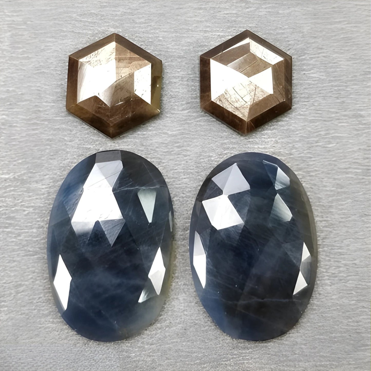 Multi Sapphire Rose Cut Slices