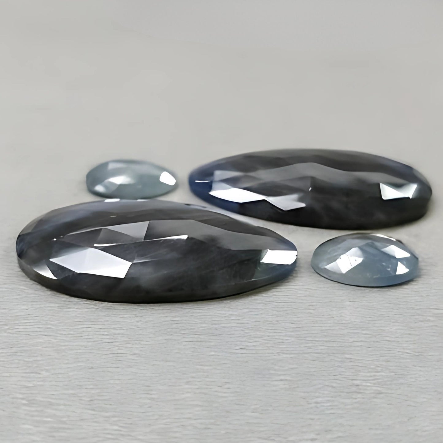 74.70cts Natural Untreated Multi Sapphire Gemstone Fancy Shape Rose Cut Slices 4pcs
