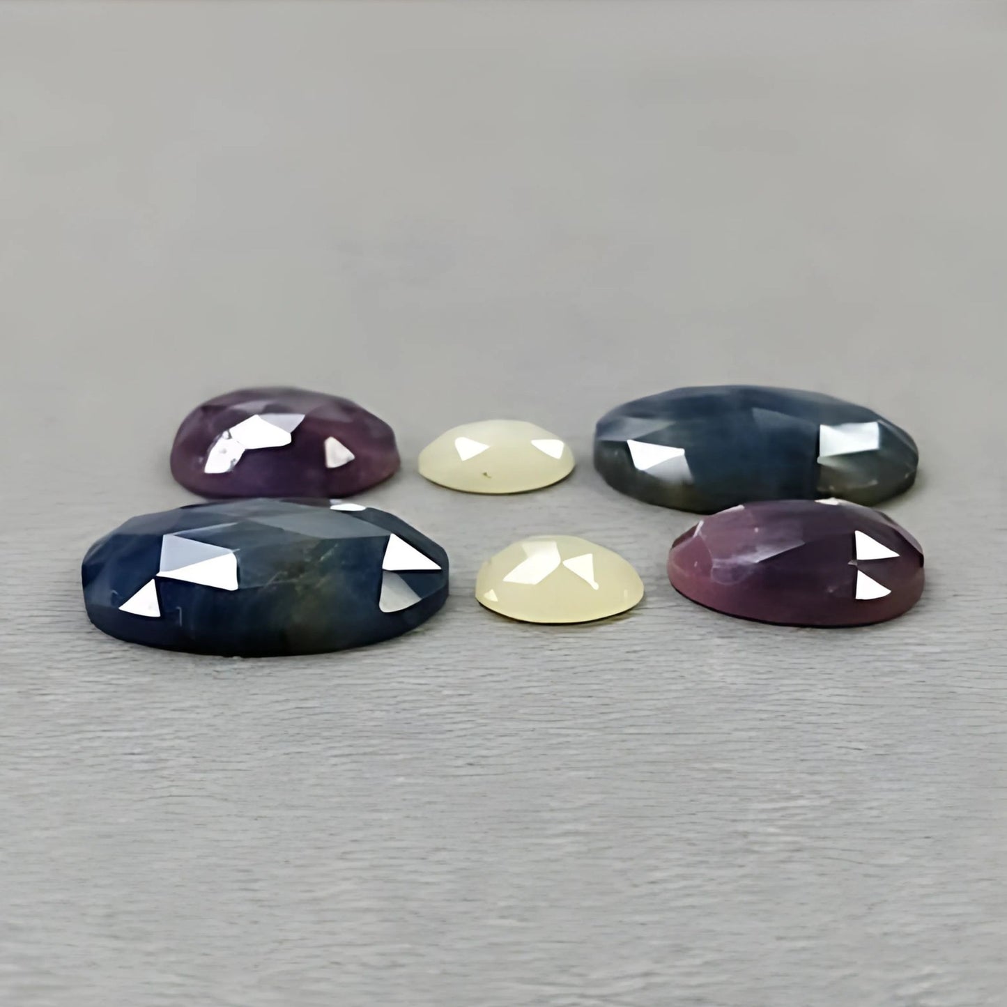 29.50cts Natural Untreated Multi Sapphire Gemstone Fancy Shape Rose Cut Slices 6pcs