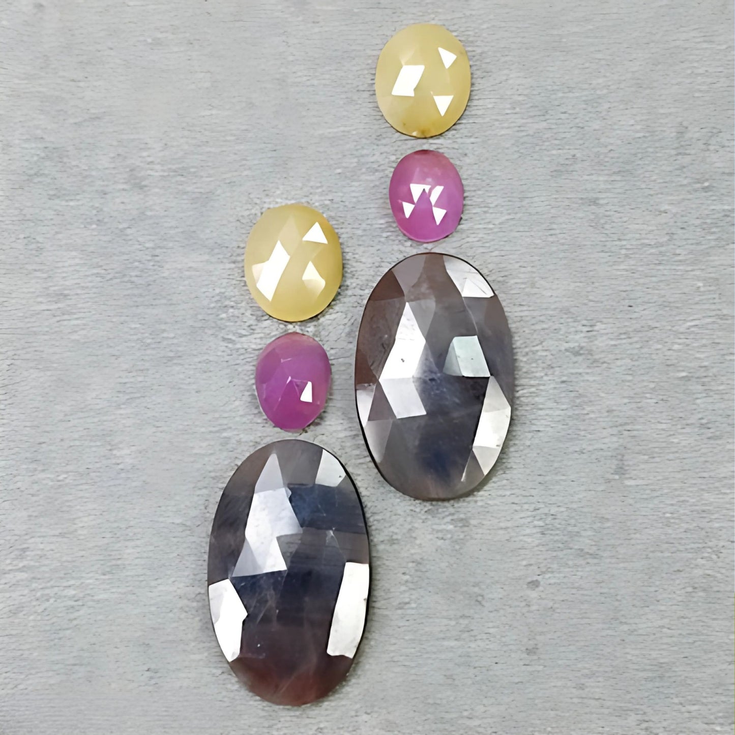 Multi Sapphire Rose Cut Slices