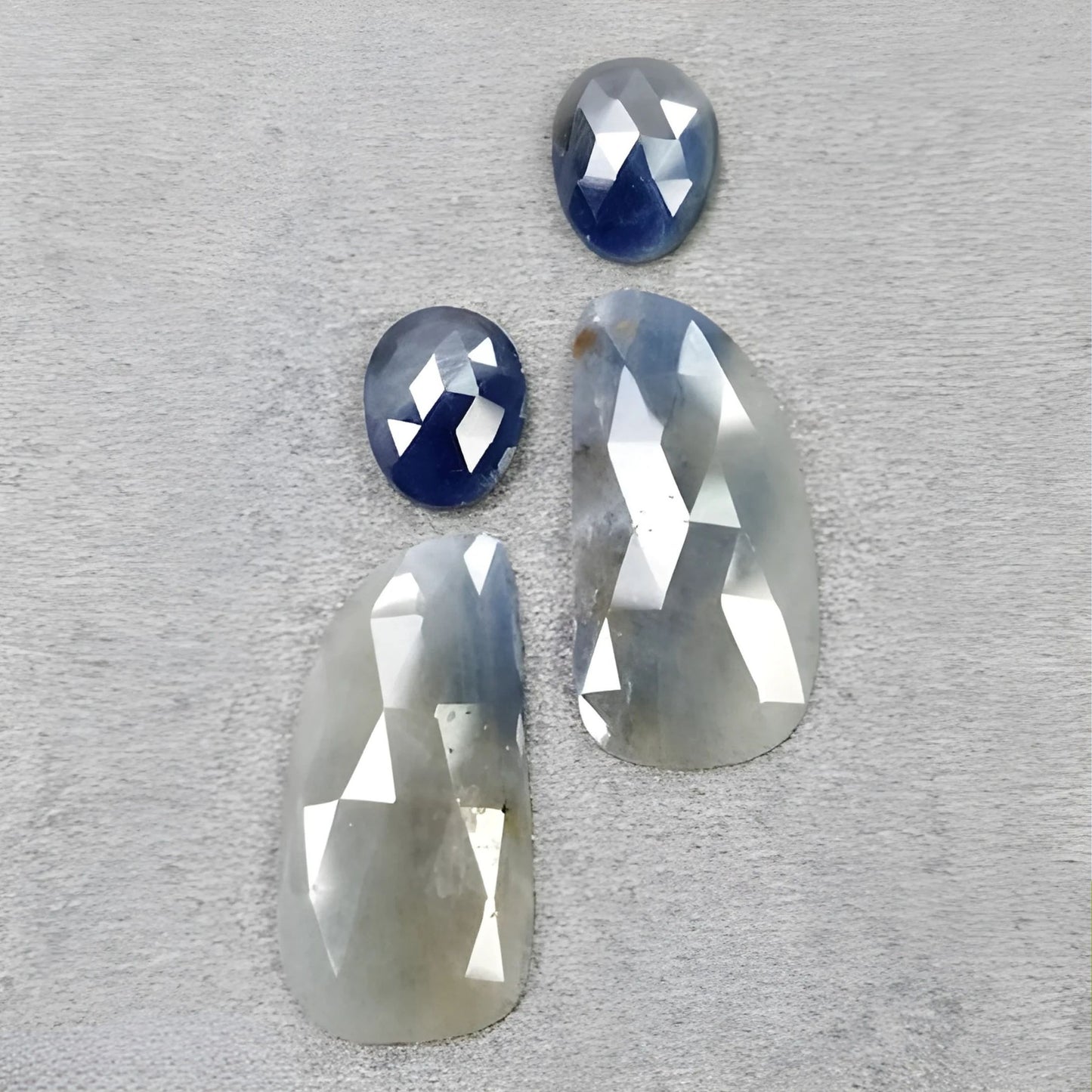 Flat Back Multi Sapphire Gemstone