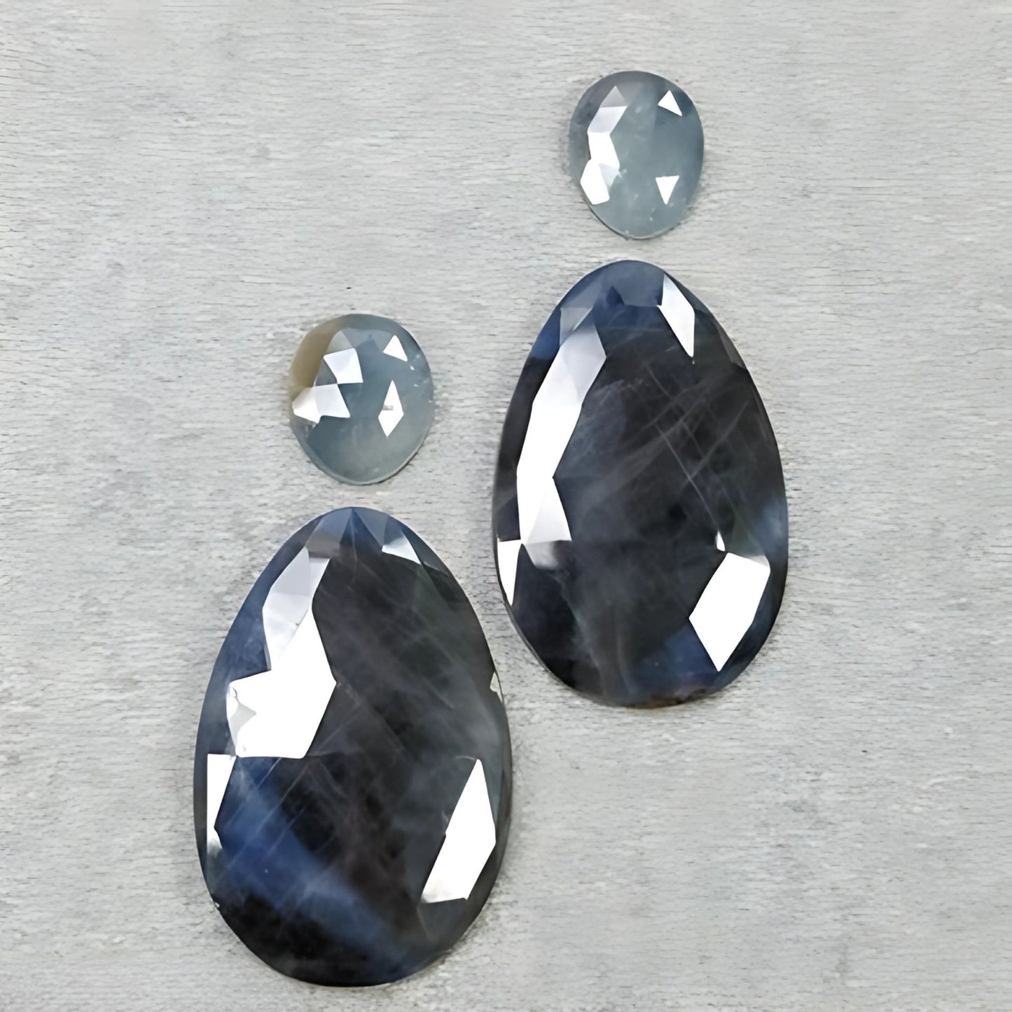 Multi Sapphire Rose Cut Slices