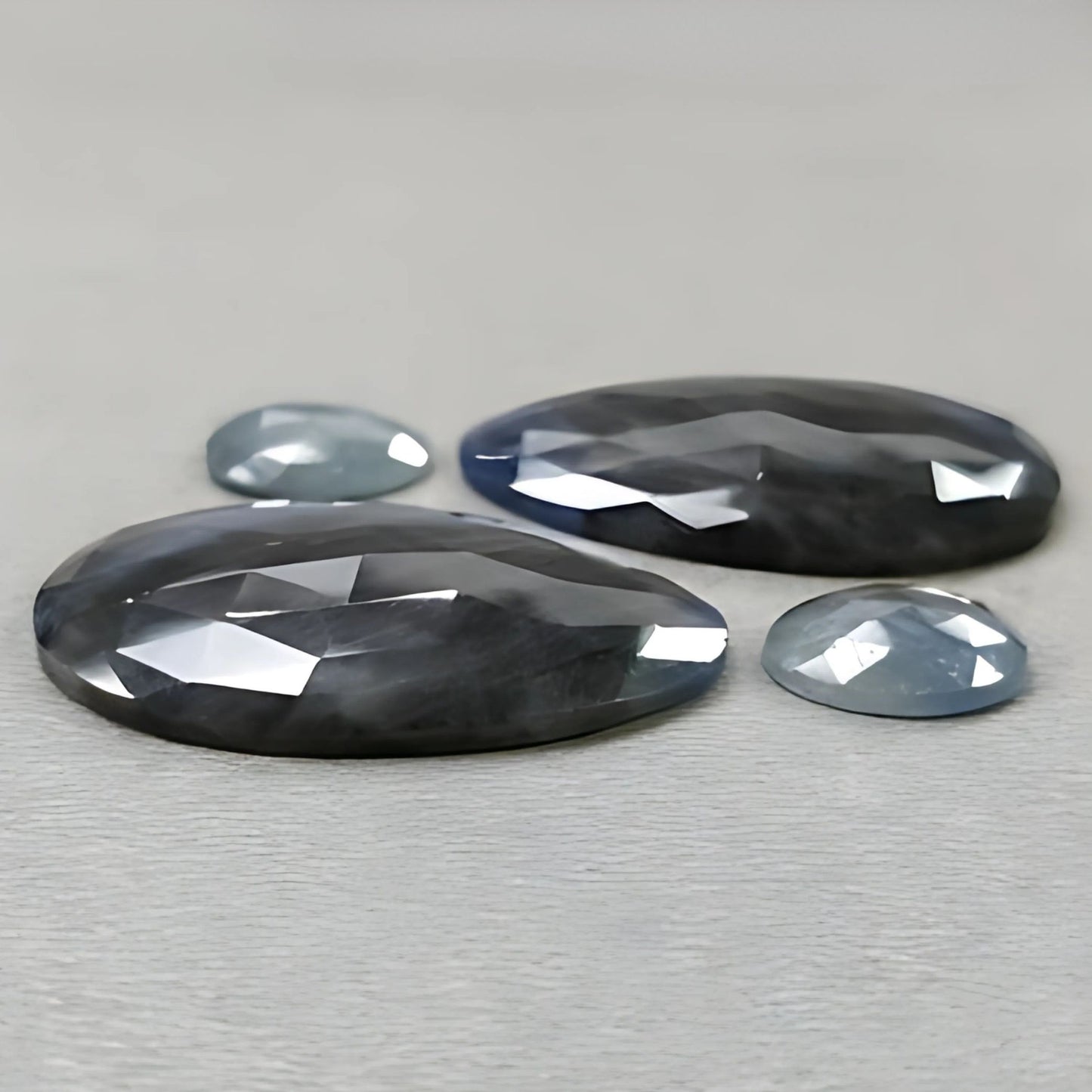 76.30cts Natural Untreated Multi Sapphire Gemstone Fancy Shape Rose Cut Slices 4pcs
