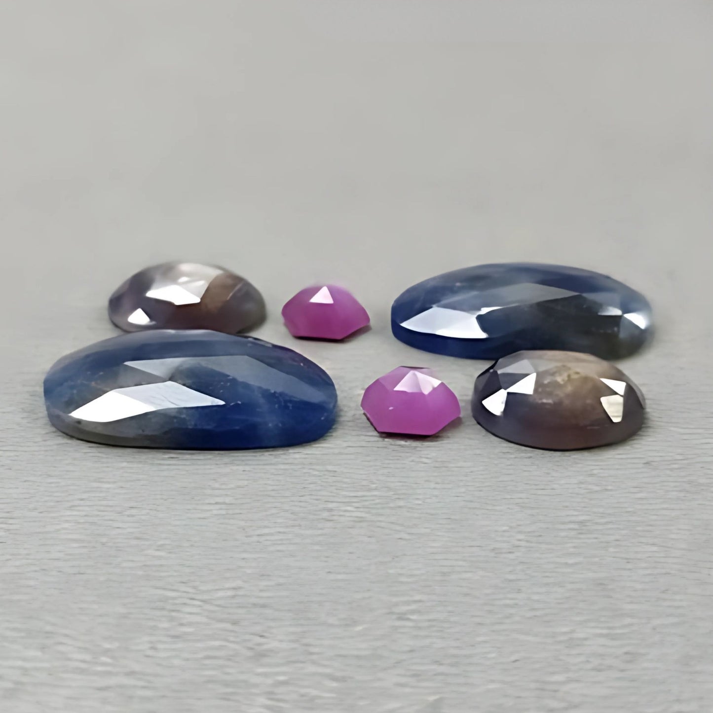 33.25cts Natural Untreated Multi Sapphire Gemstone Fancy Shape Rose Cut Slices 6pcs