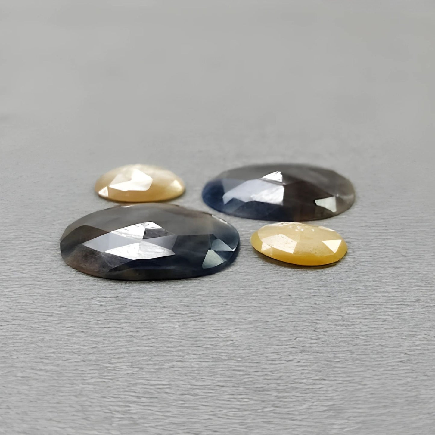 19.15cts Natural Untreated Multi Sapphire Gemstone Fancy Shape Rose Cut Slices 4pcs