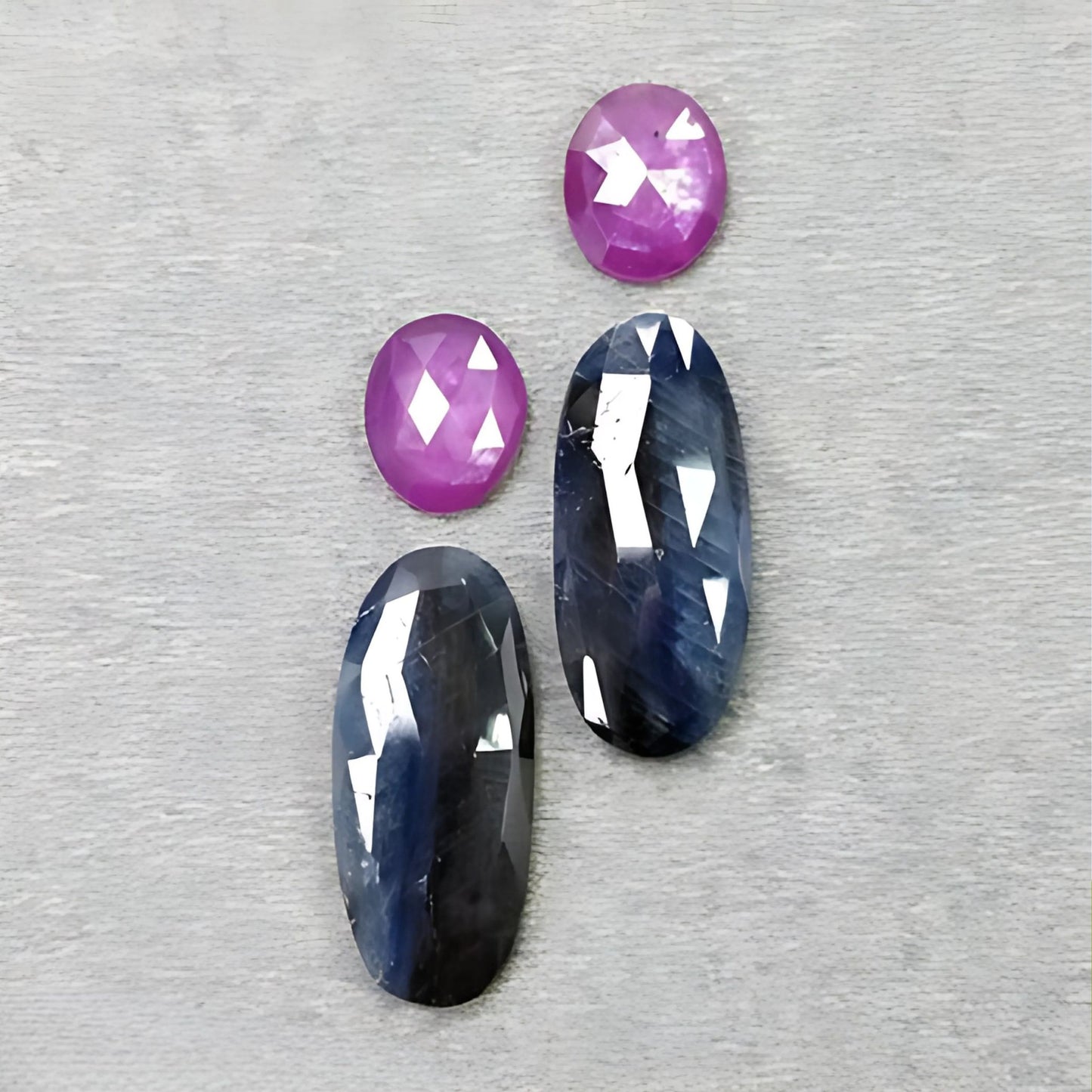 Multi Sapphire Rose Cut Slices