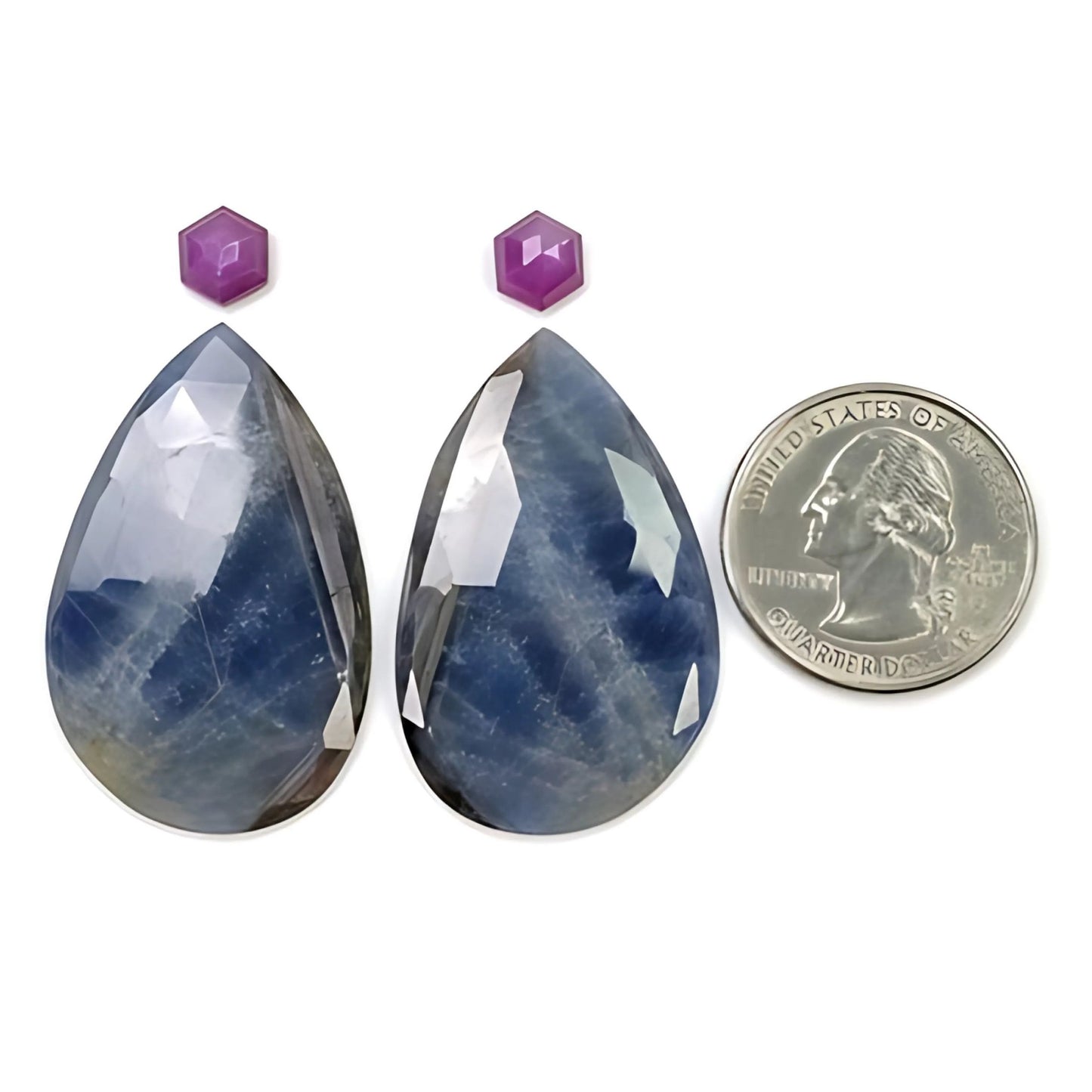 Multi Sapphire Rose Cut Slices