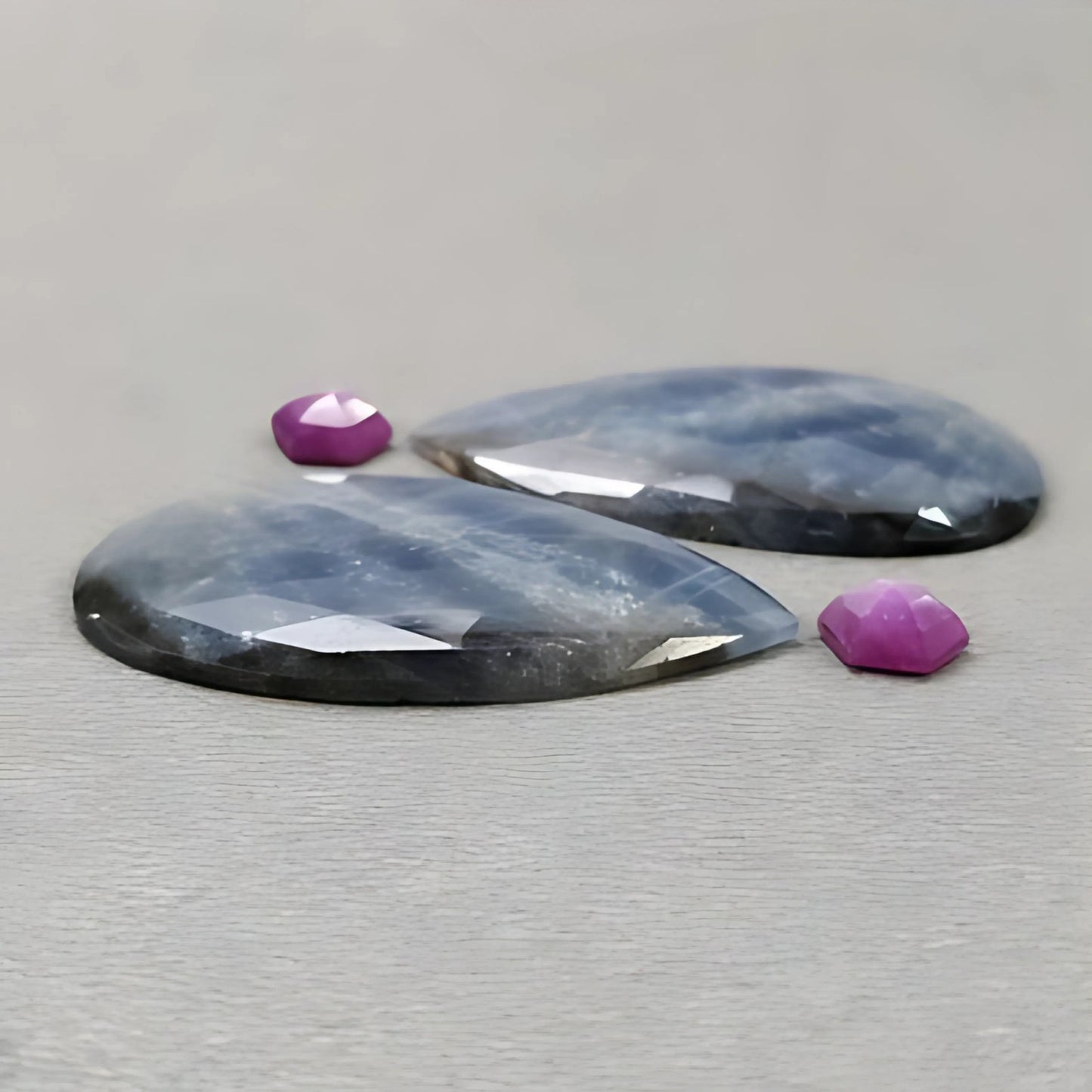 71.20cts Natural Untreated Multi Sapphire Gemstone Fancy Shape Rose Cut Slices 4pcs