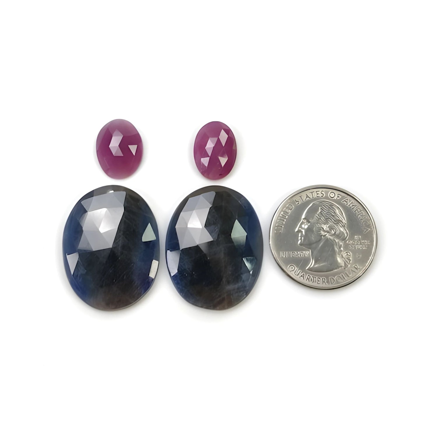 Flat Back Multi Sapphire Gemstone