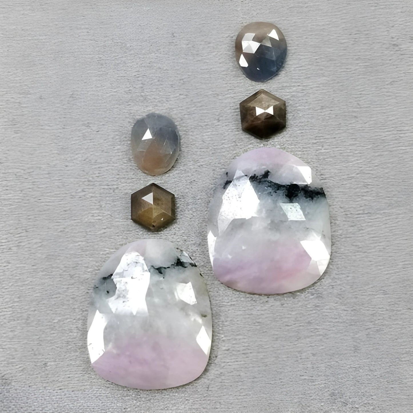 Flat Back Multi Sapphire Gemstone