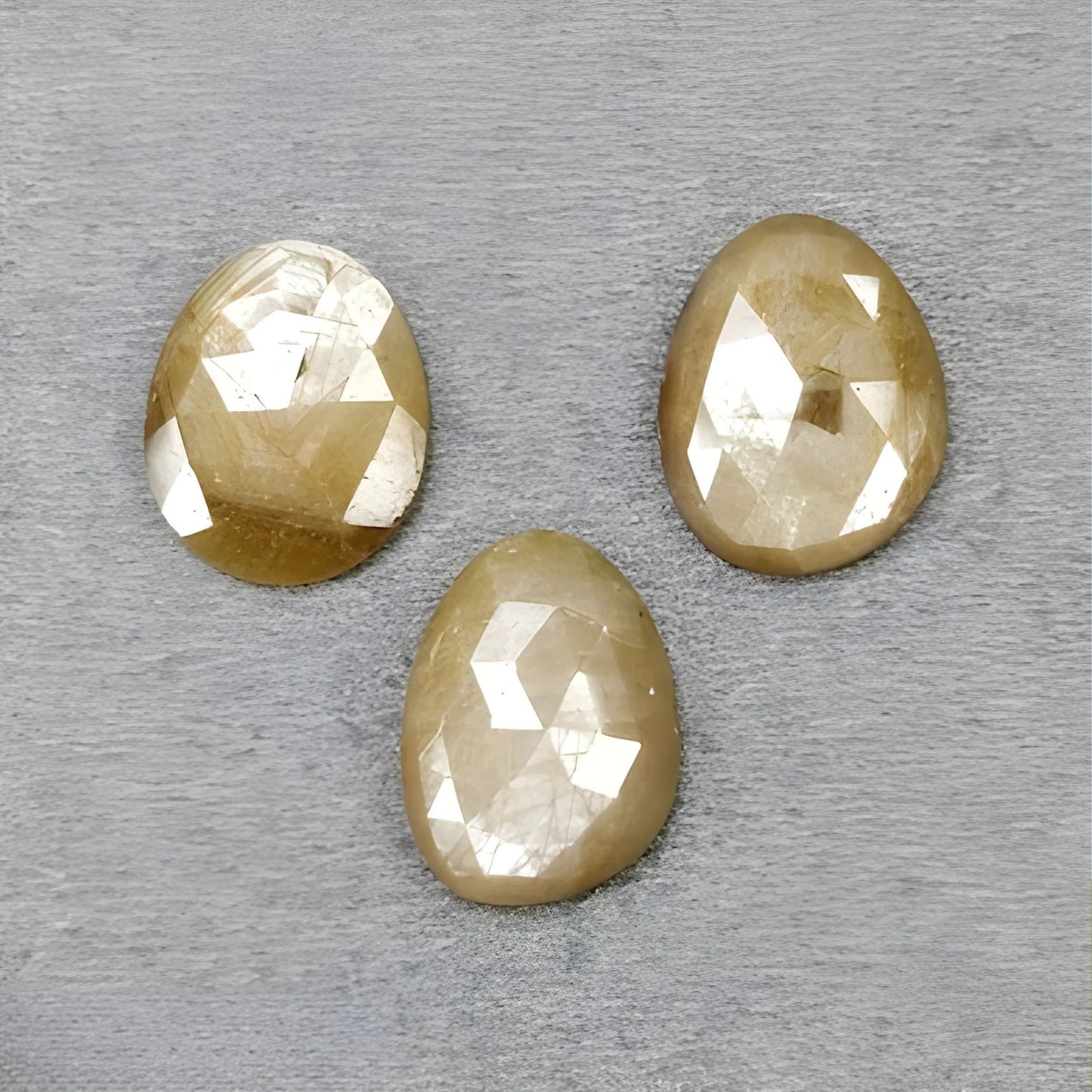Orange Sapphire Rose Cut Slices