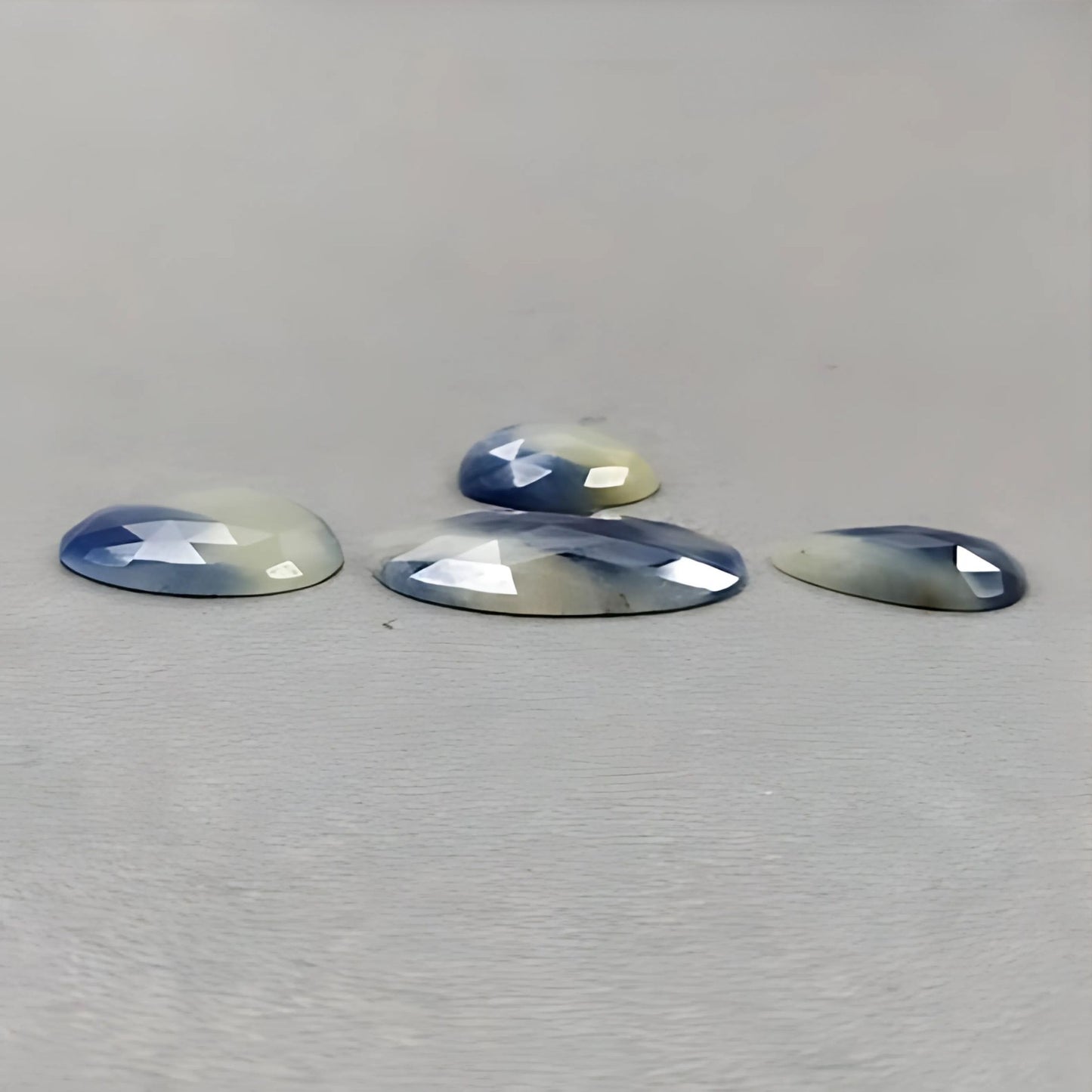 42.20cts Natural Untreated Multi Sapphire Gemstone Fancy Shape Rose Cut Slices 4pcs