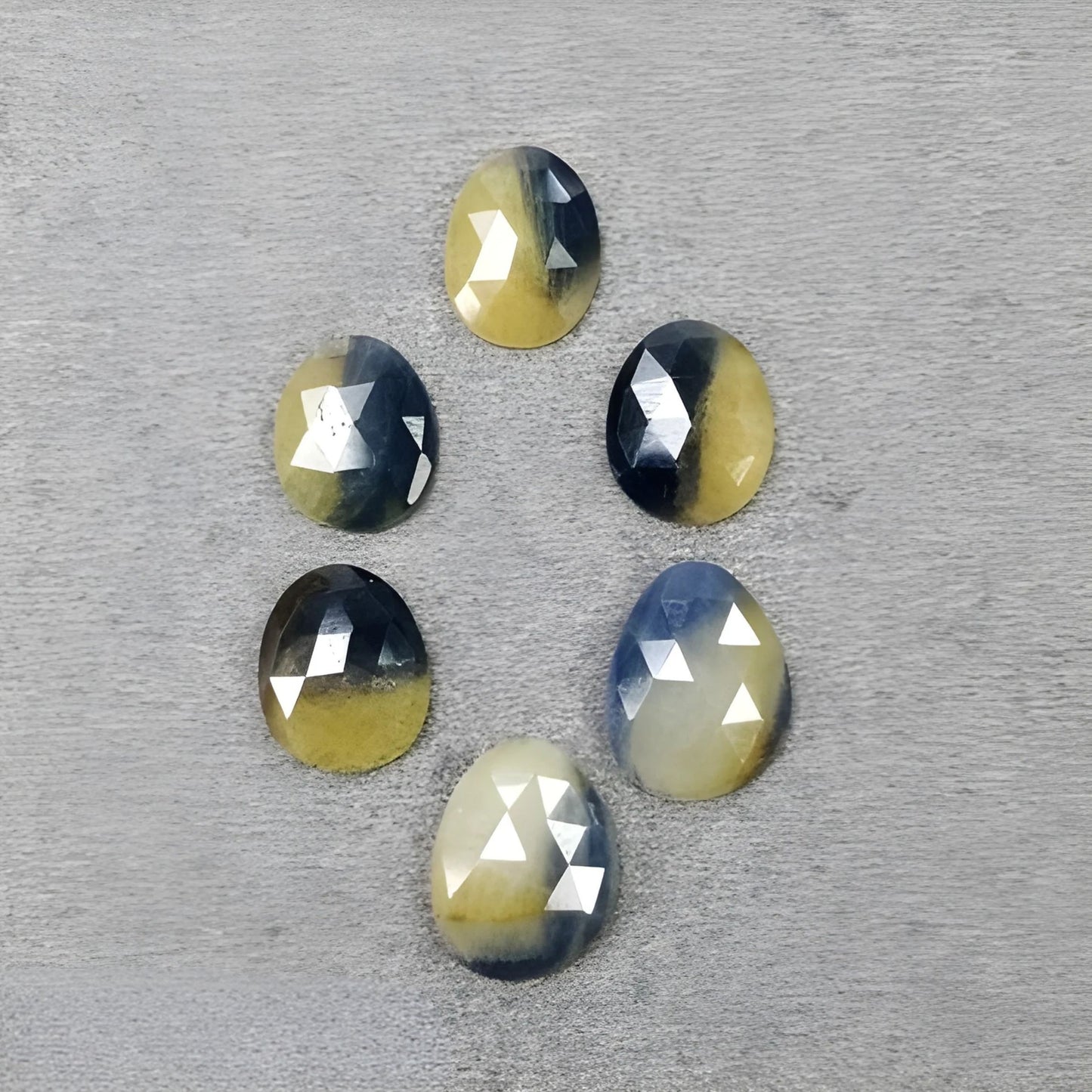 Flat Back Multi Sapphire Slices