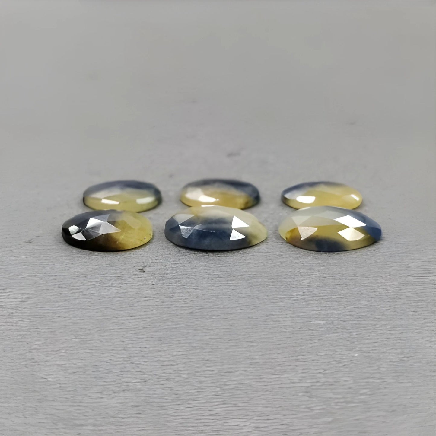 24.90cts Natural Untreated Multi Sapphire Gemstone Fancy Shape Rose Cut Slices 6pcs