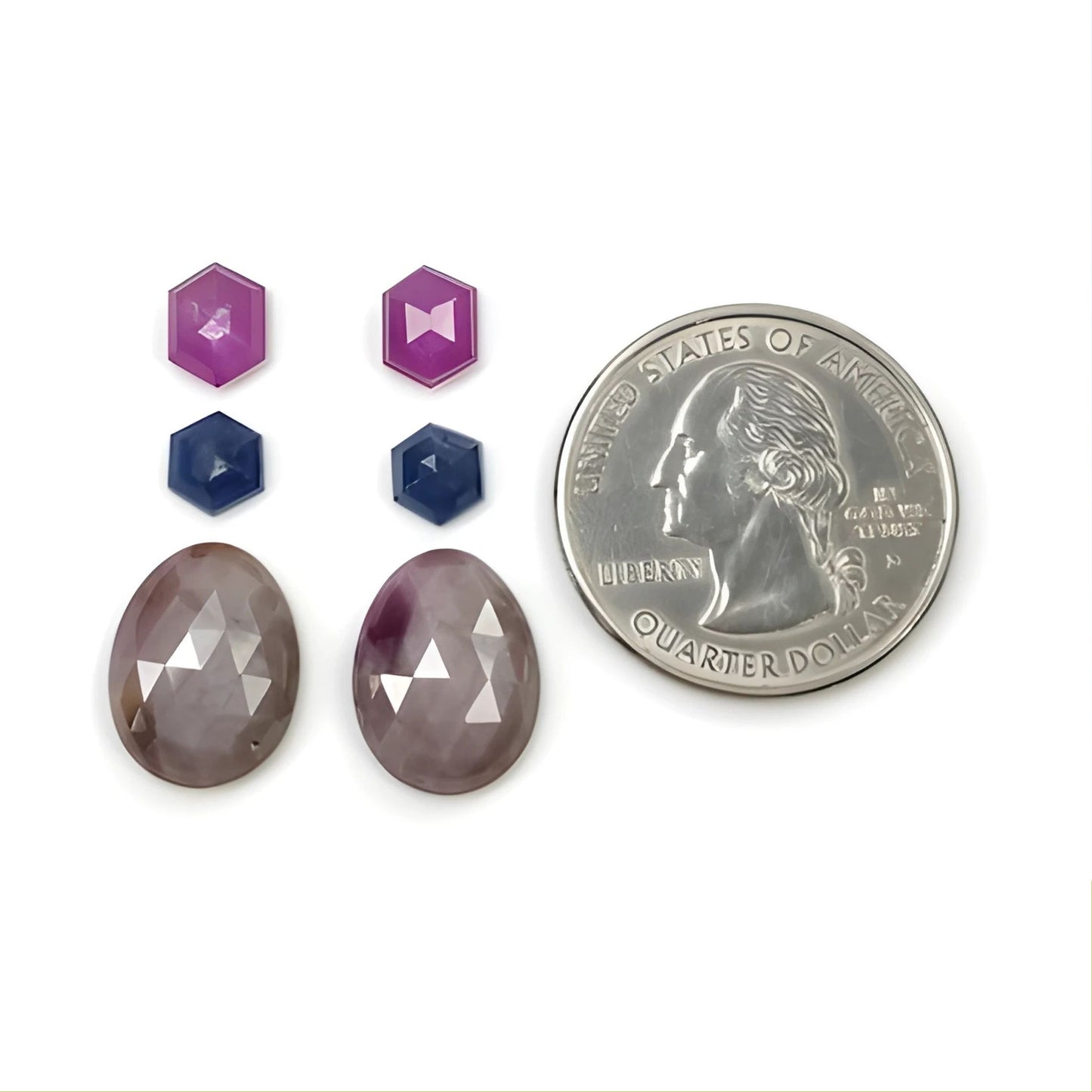 Multi Sapphire Rose Cut Slices