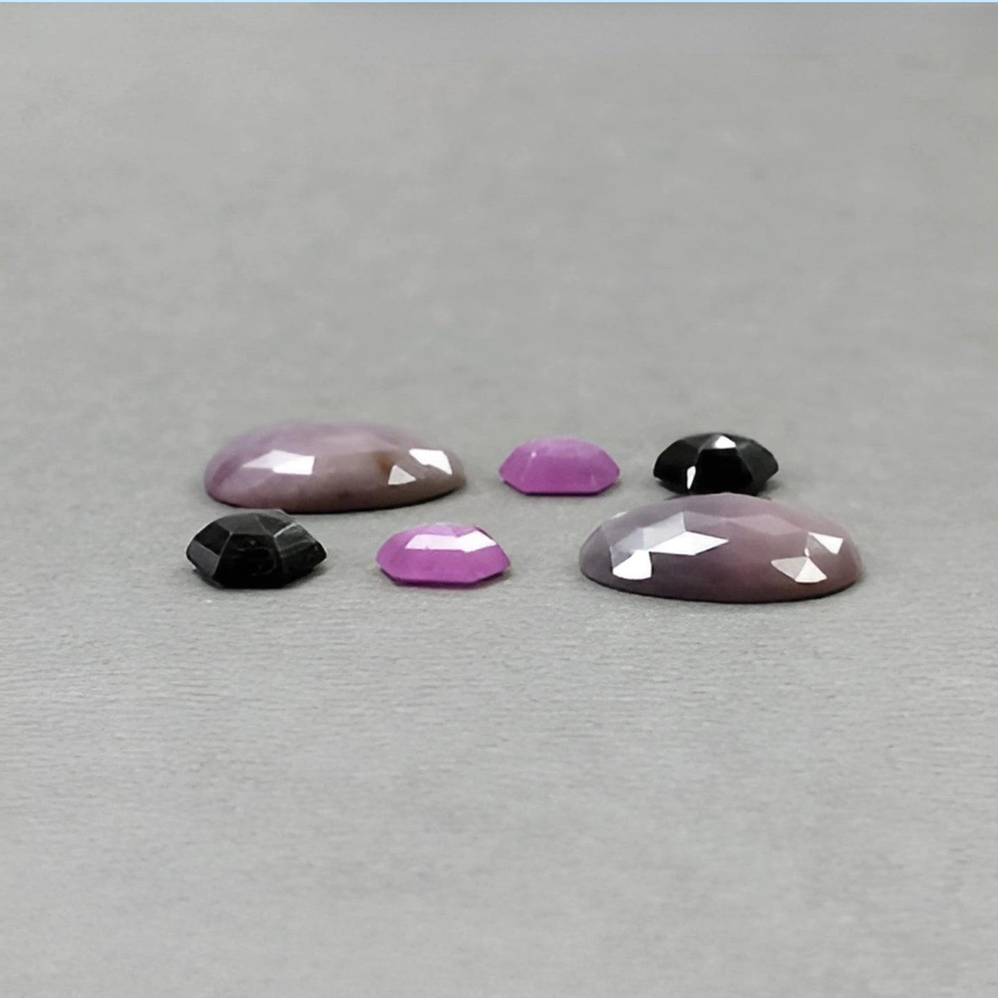 23.20cts Natural Untreated Multi Sapphire Gemstone Fancy Shape Rose Cut Slices 6pcs