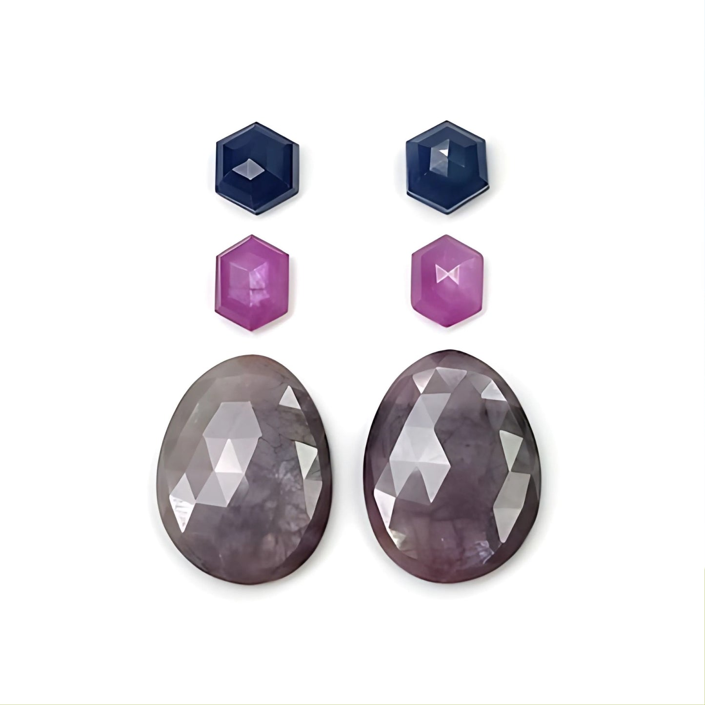 Multi Sapphire Rose Cut Slices