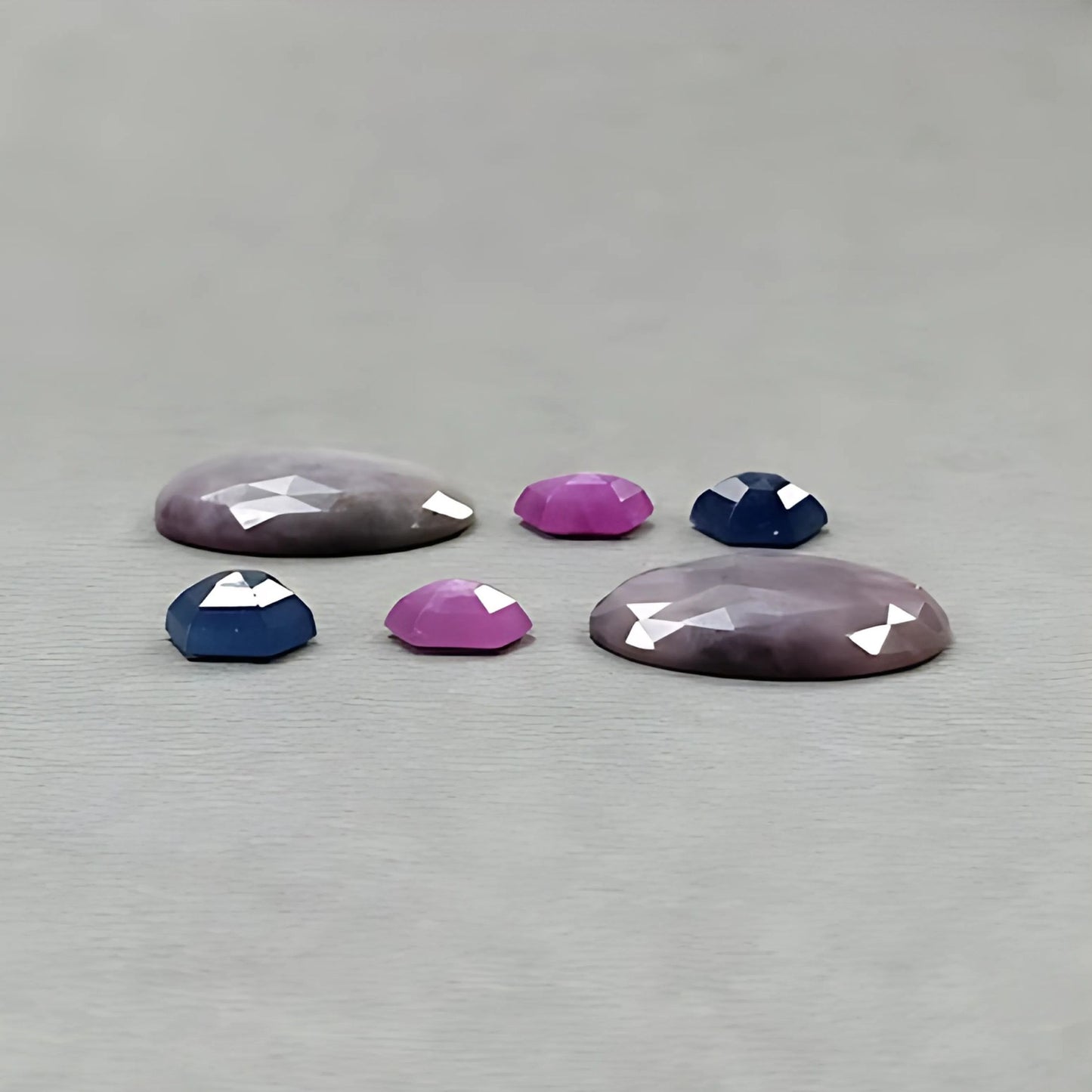 27.10cts Natural Untreated Multi Sapphire Gemstone Fancy Shape Rose Cut Slices 6pcs