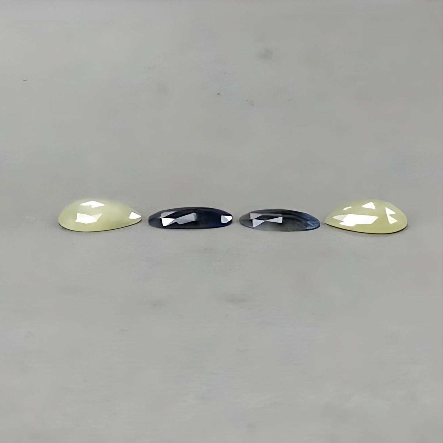 42.40cts Natural Untreated Multi Sapphire Gemstone Fancy Shape Rose Cut Slices 20*15mm - 21*10mm 4pcs
