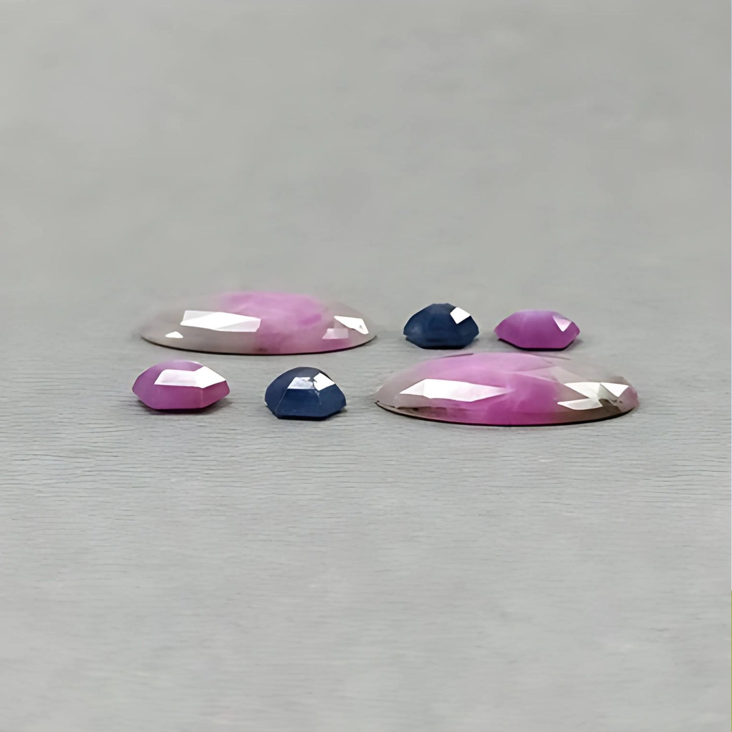 22.00cts Natural Untreated Multi Sapphire Gemstone Pear Shape Rose Cut Slices 7*6mm - 18.5*13mm 6pcs