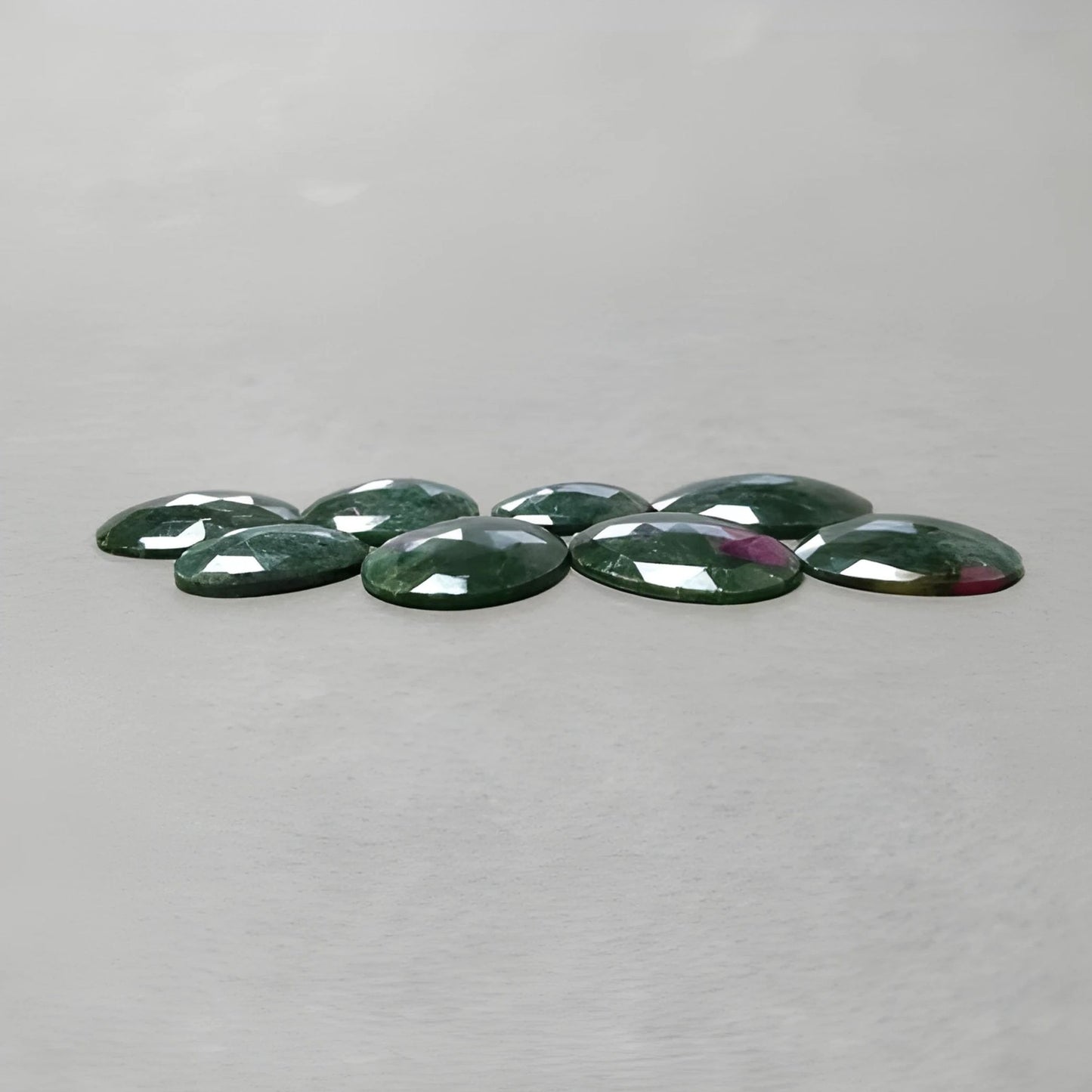 110.10cts Natural Untreated Multi Sapphire Gemstone Oval Shape Rose Cut Slices 19*14.5mm - 25*16.5mm 8pcs