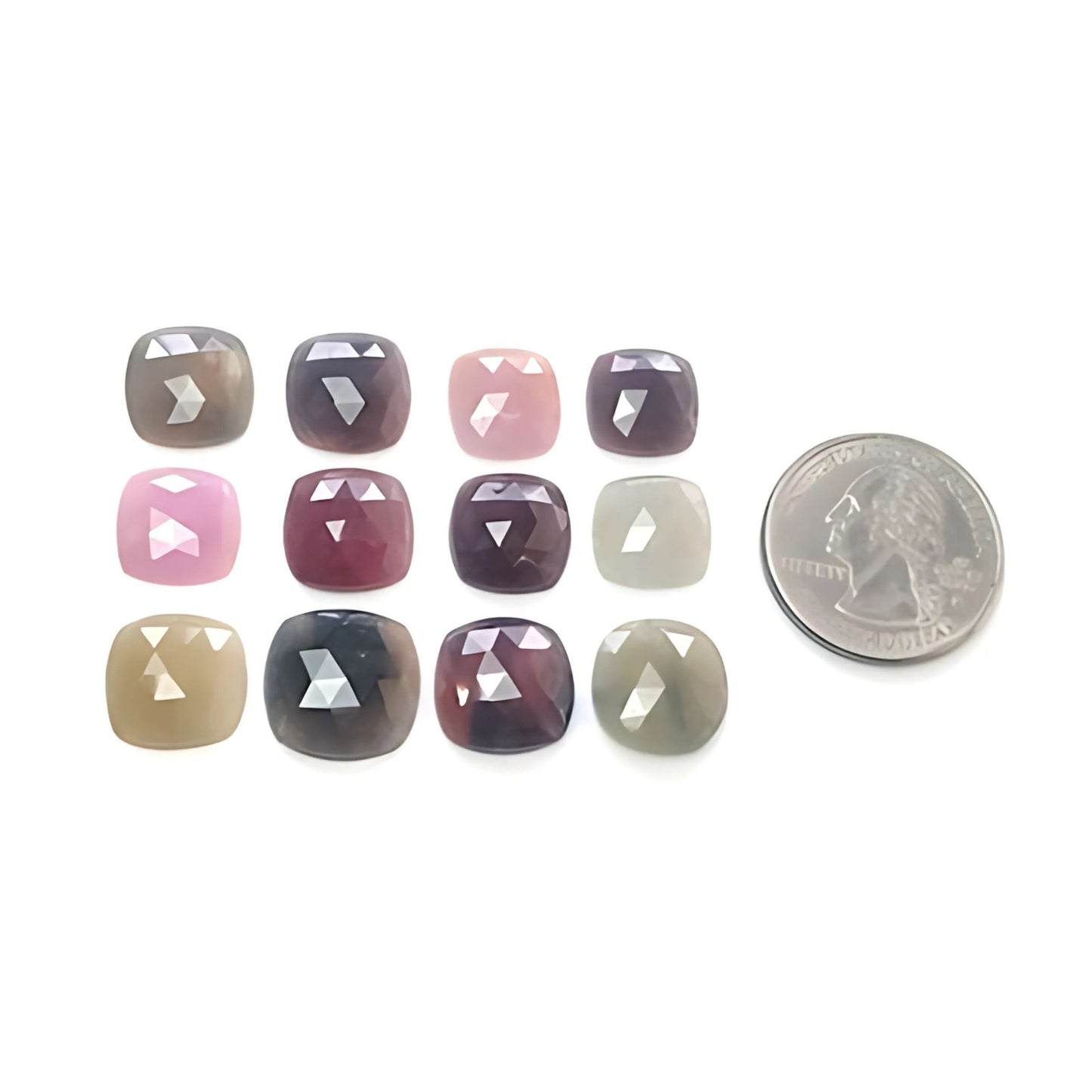 Tranches de rose multi-saphir coupées