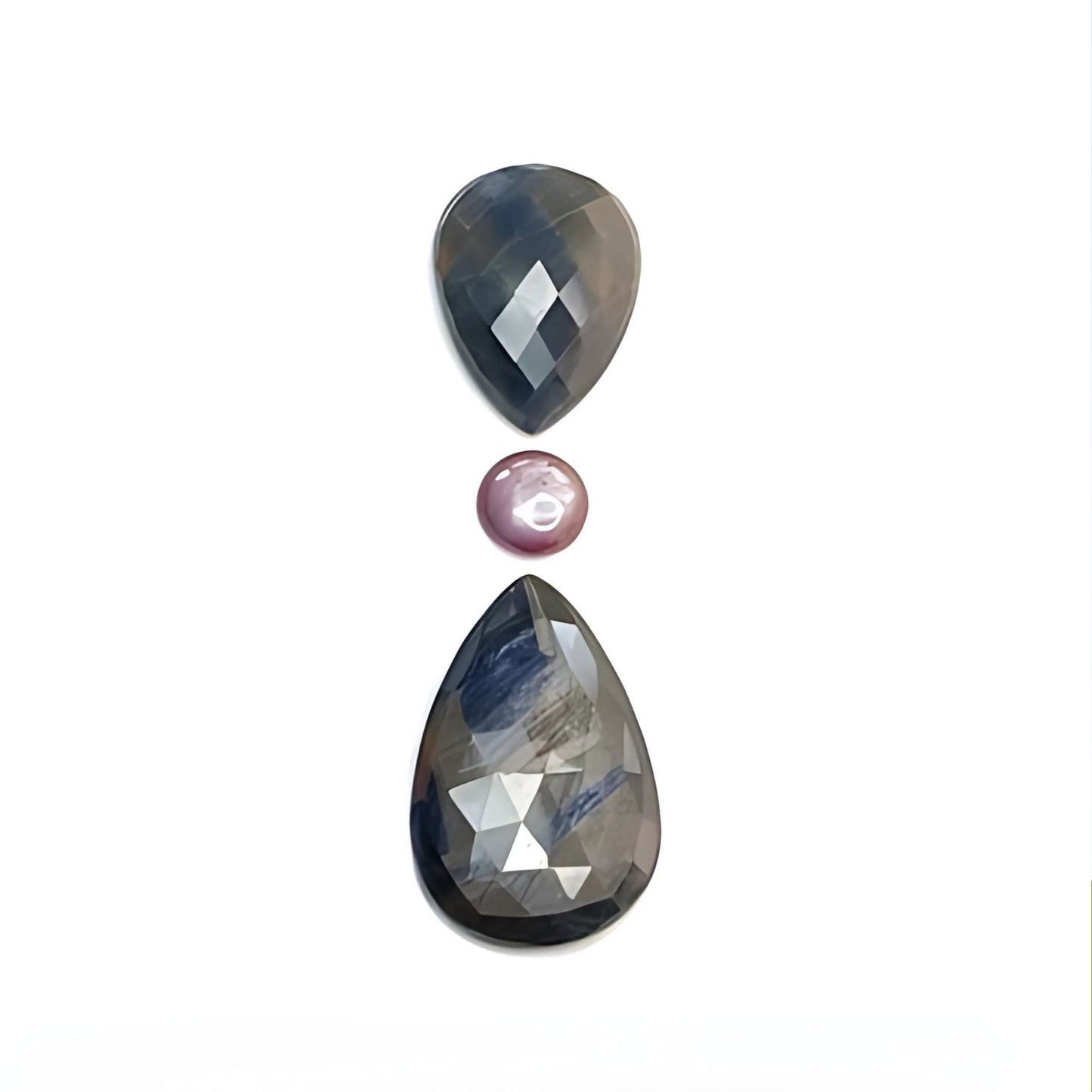 multi sapphire pear rose cut