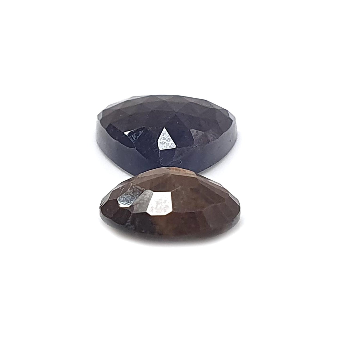 Multi Sapphire Gemstone Rose Cut Slices: Natural Untreated Blue, Pink Sapphire Fancy Shape Faceted 2pcs, 4pcs Sets for Jewelry