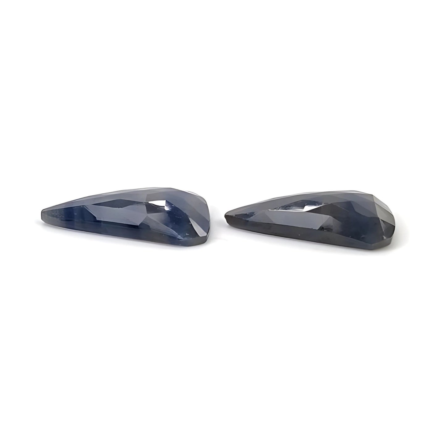 28.10cts Natural Untreated Multi Sapphire Gemstone Triangle Shape Rose Cut Slices Pair