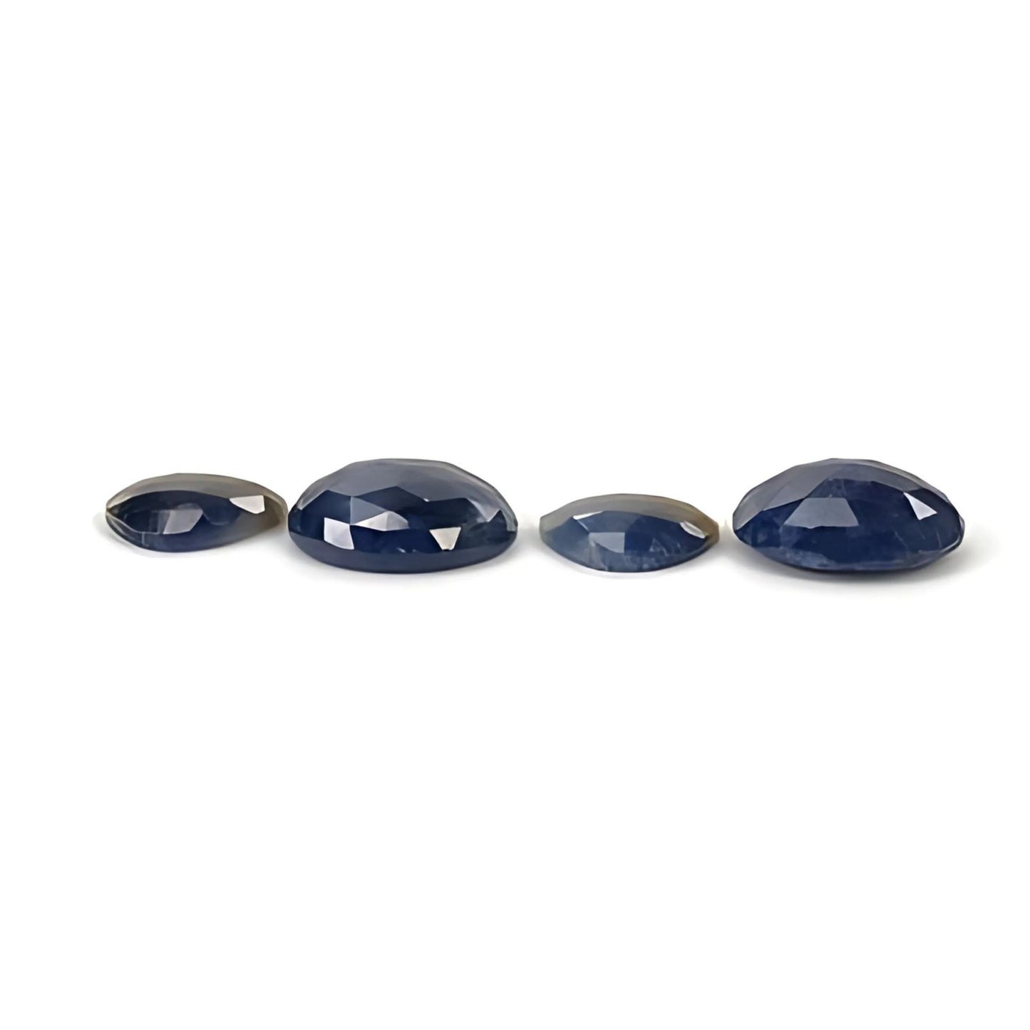 25.40cts Natural Untreated Multi Sapphire Gemstone Fancy Shape Rose Cut Slices 4pcs