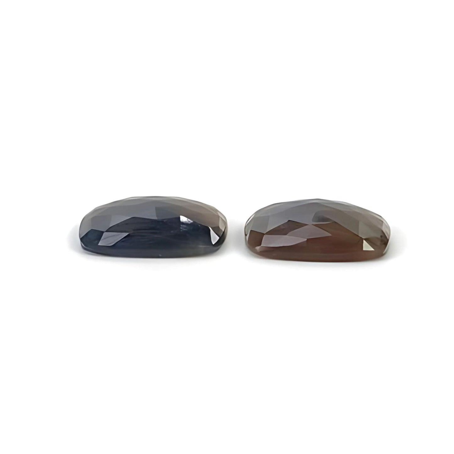 39.00cts Natural Untreated Multi Sapphire Gemstone Cushion Shape Rose Cut Slices Pair