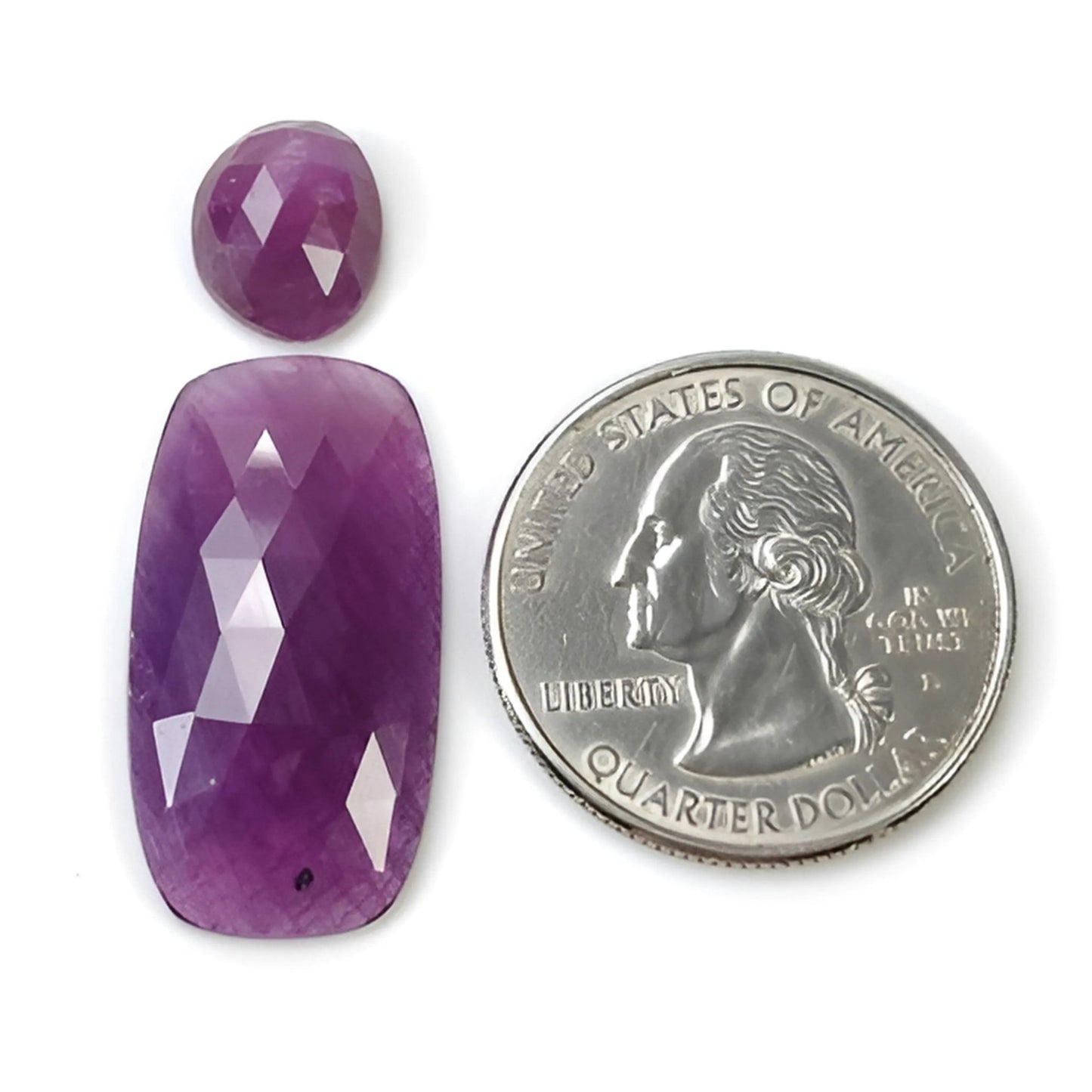 Faceted Purple Sapphire Cut