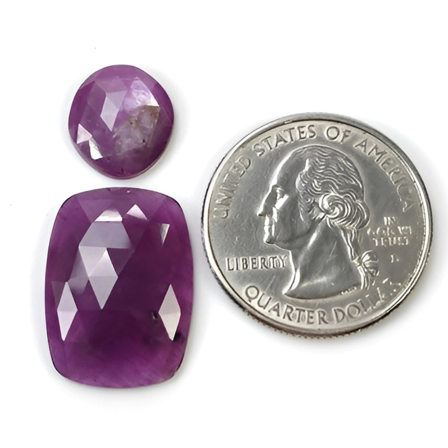 Purple Sapphire Rose Cut Slices