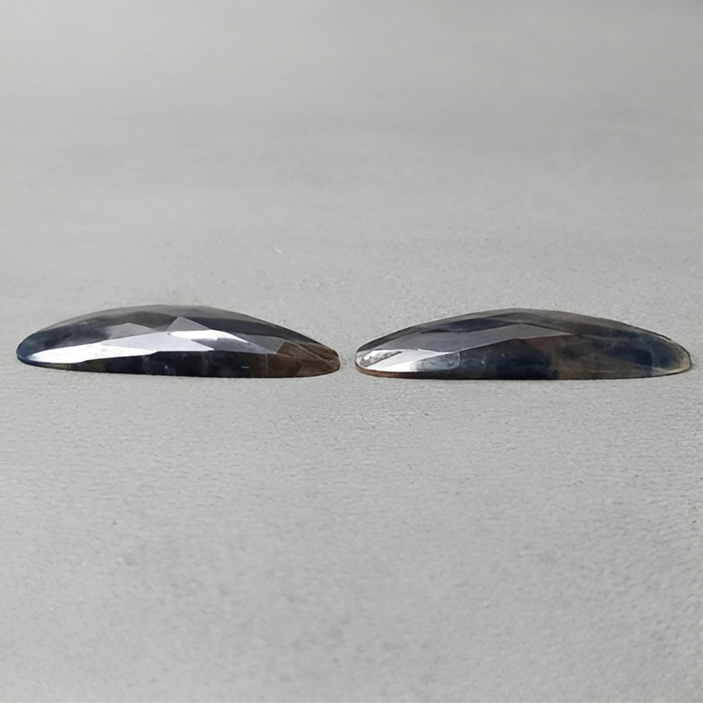 36.00cts Natural Untreated Multi Sapphire Gemstone Fancy Shape Rose Cut Slices Pair