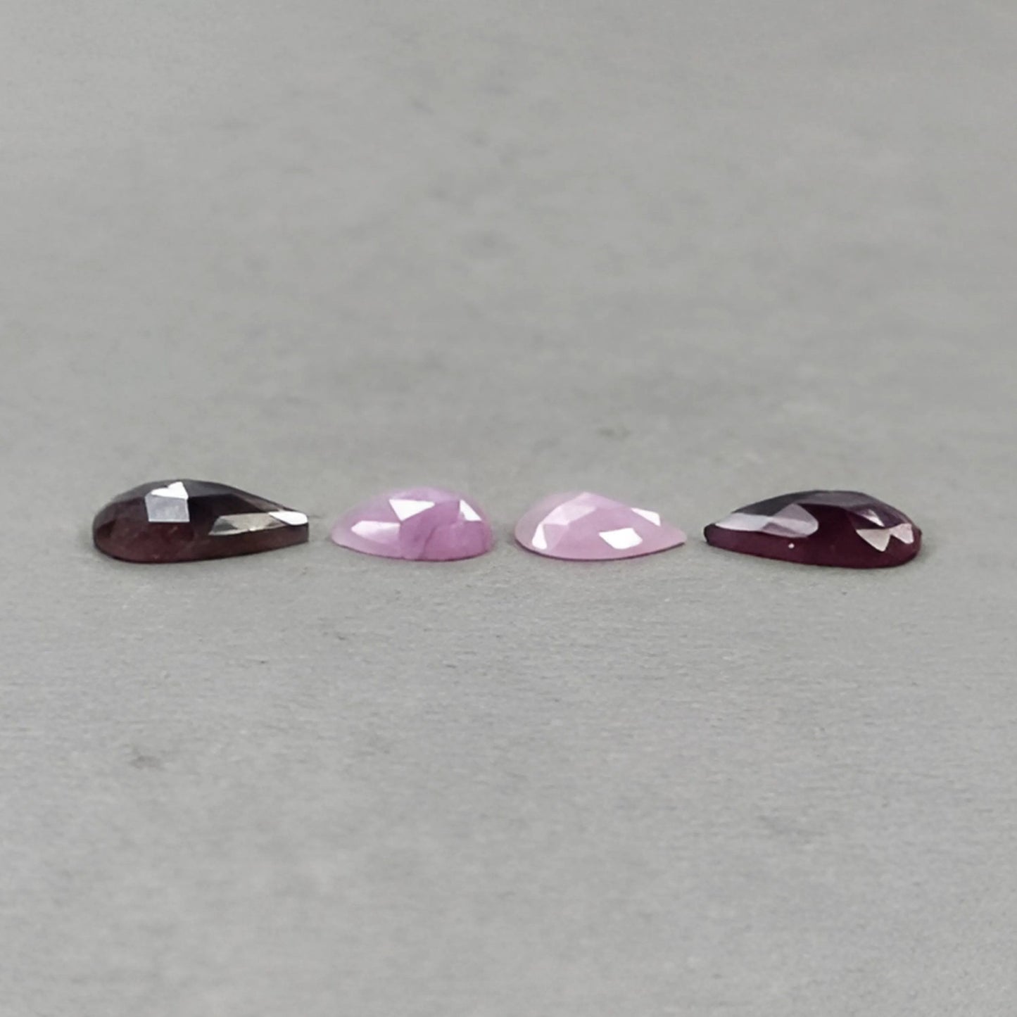 14.50cts Natural Untreated Multi Sapphire Gemstone Pear Shape Rose Cut Slices Pair