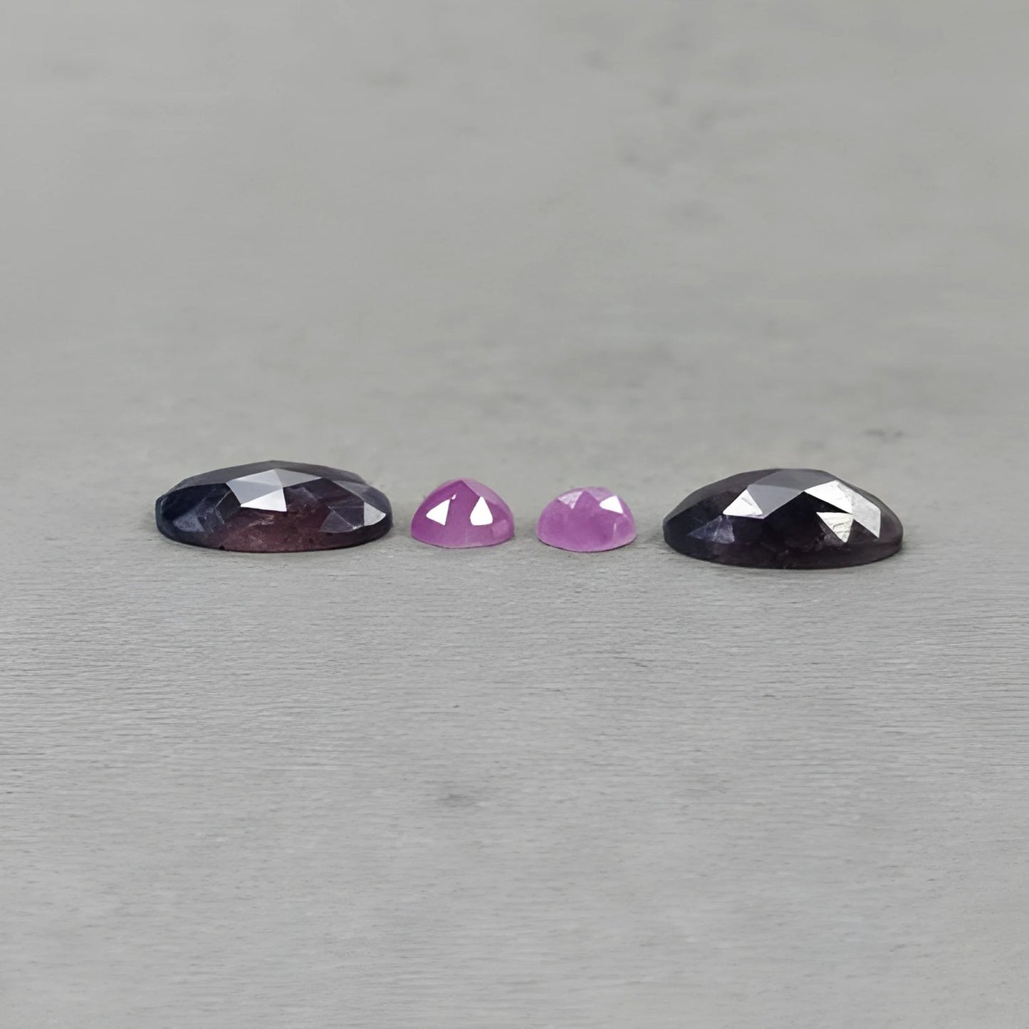 15.50cts Natural Untreated Multi Sapphire Gemstone Oval Shape Rose Cut Slices Pair