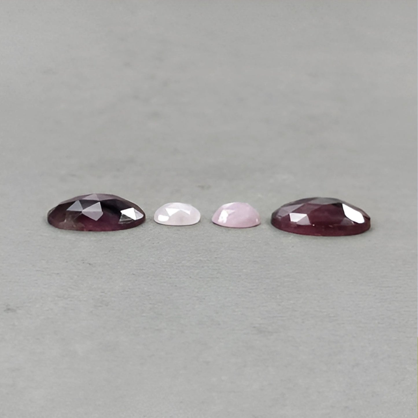 20.50cts Natural Untreated Multi Sapphire Gemstone Oval Shape Rose Cut Slices Pair