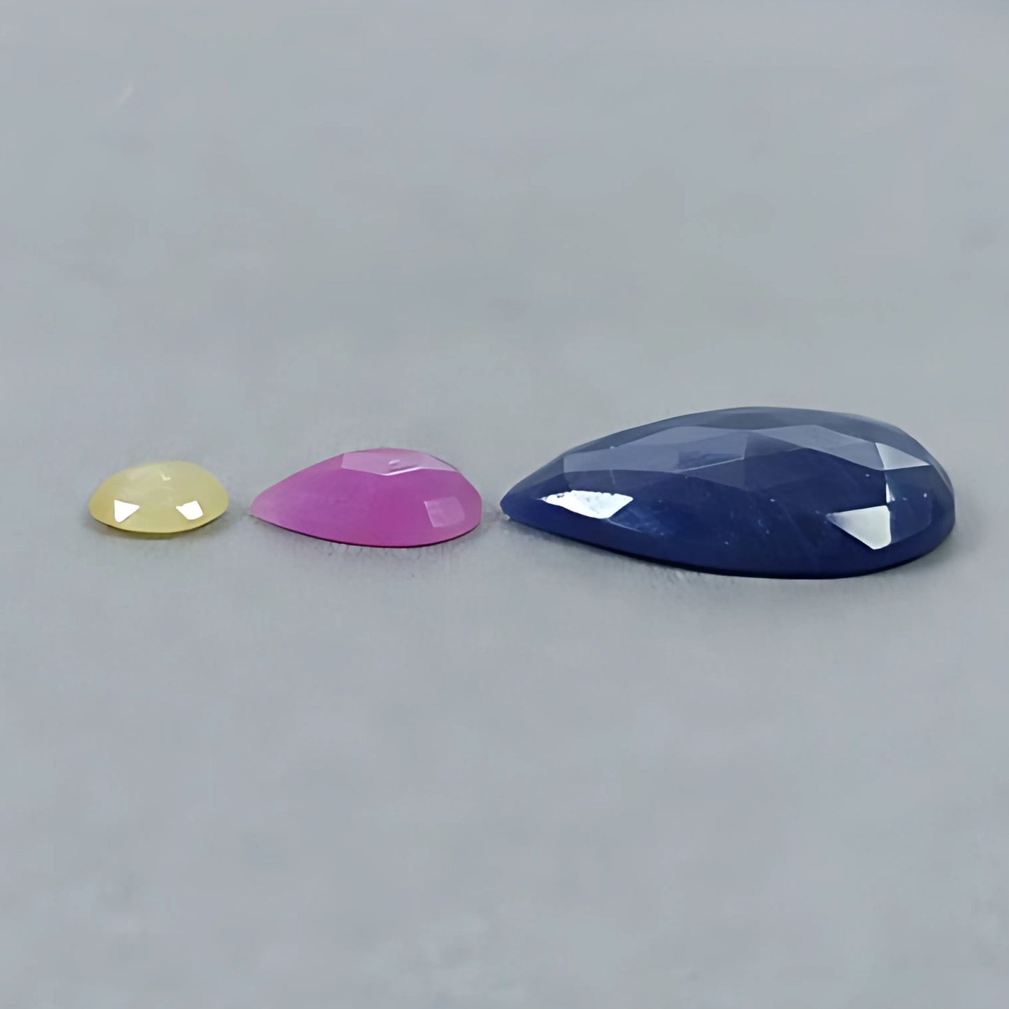 21.45cts Natural Untreated Multi Sapphire Gemstone Pear Shape Rose Cut Slices 2pcs