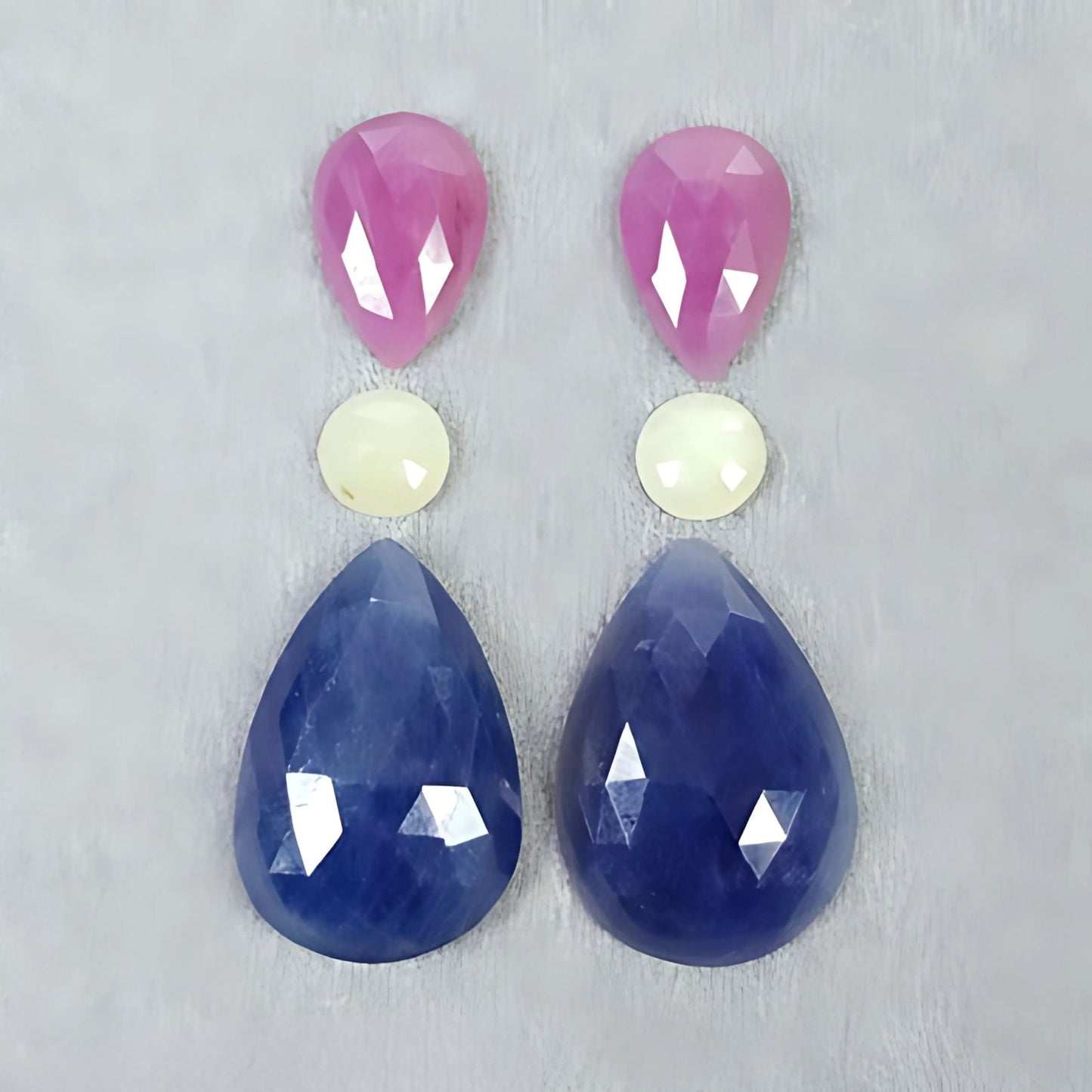 Multi Sapphire Rose Cut Slices