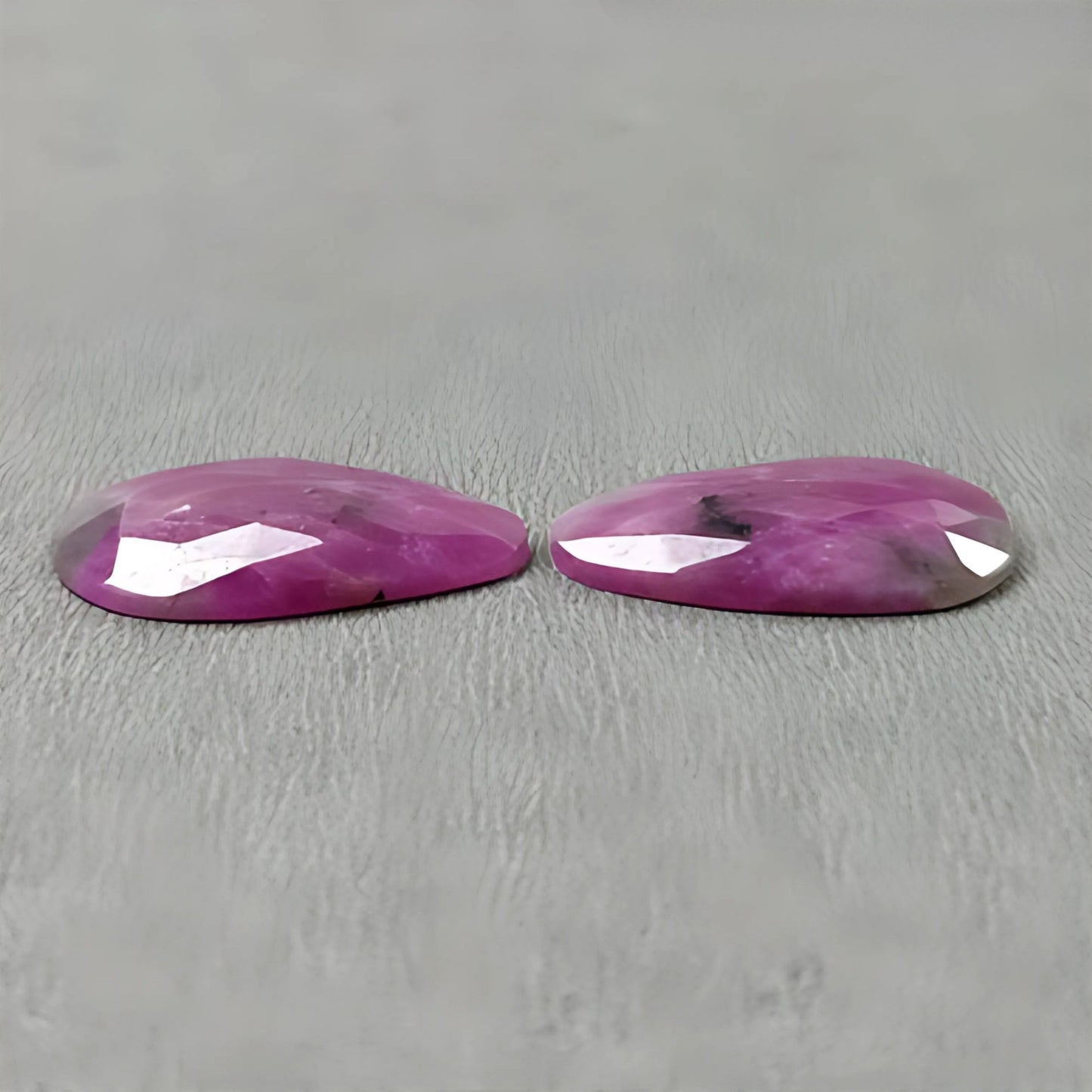 22.40cts Natural Untreated Multi Sapphire Gemstone Fancy Shape Rose Cut Slices Pair