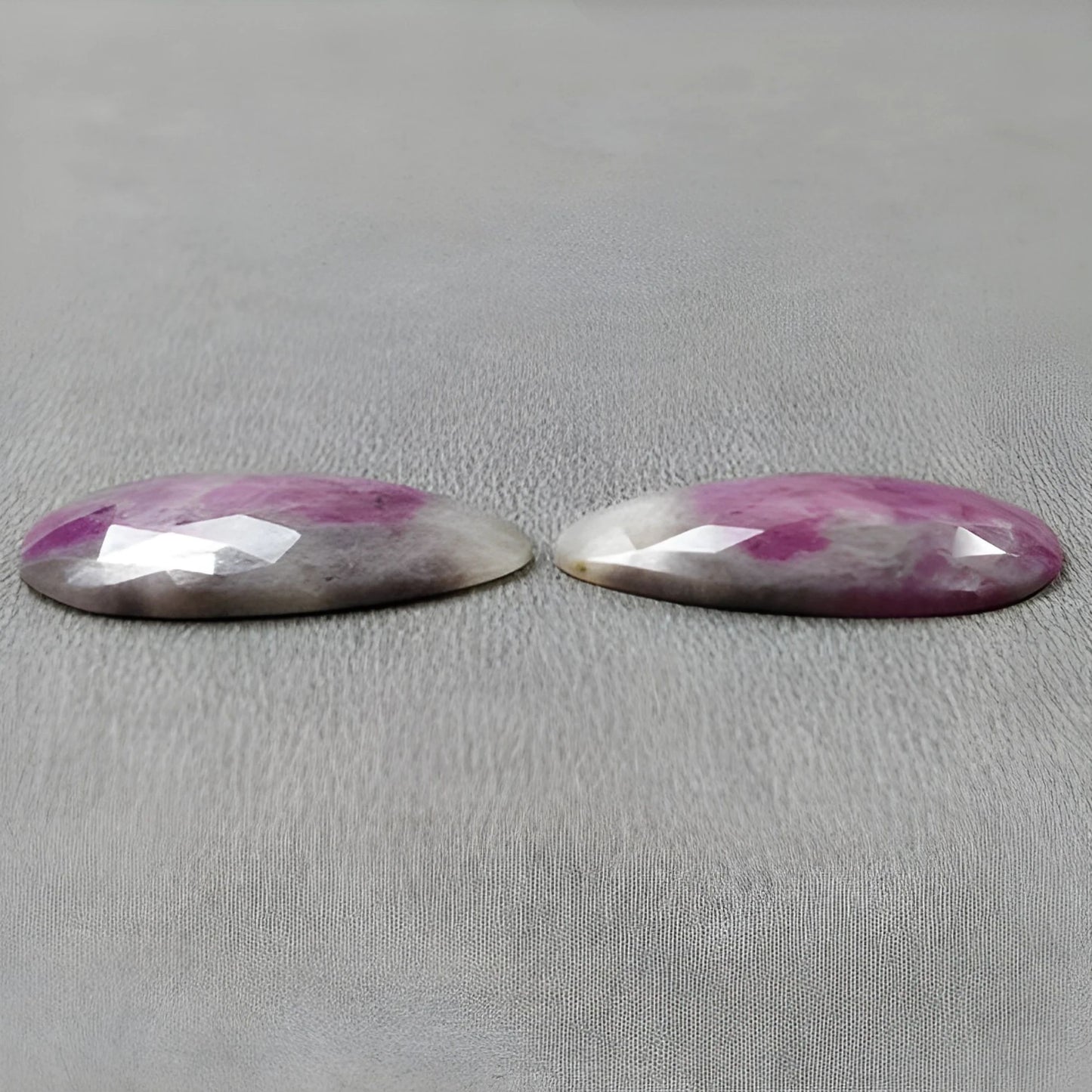 28.80cts Natural Untreated Multi Sapphire Gemstone Fancy Shape Rose Cut Slices Pair