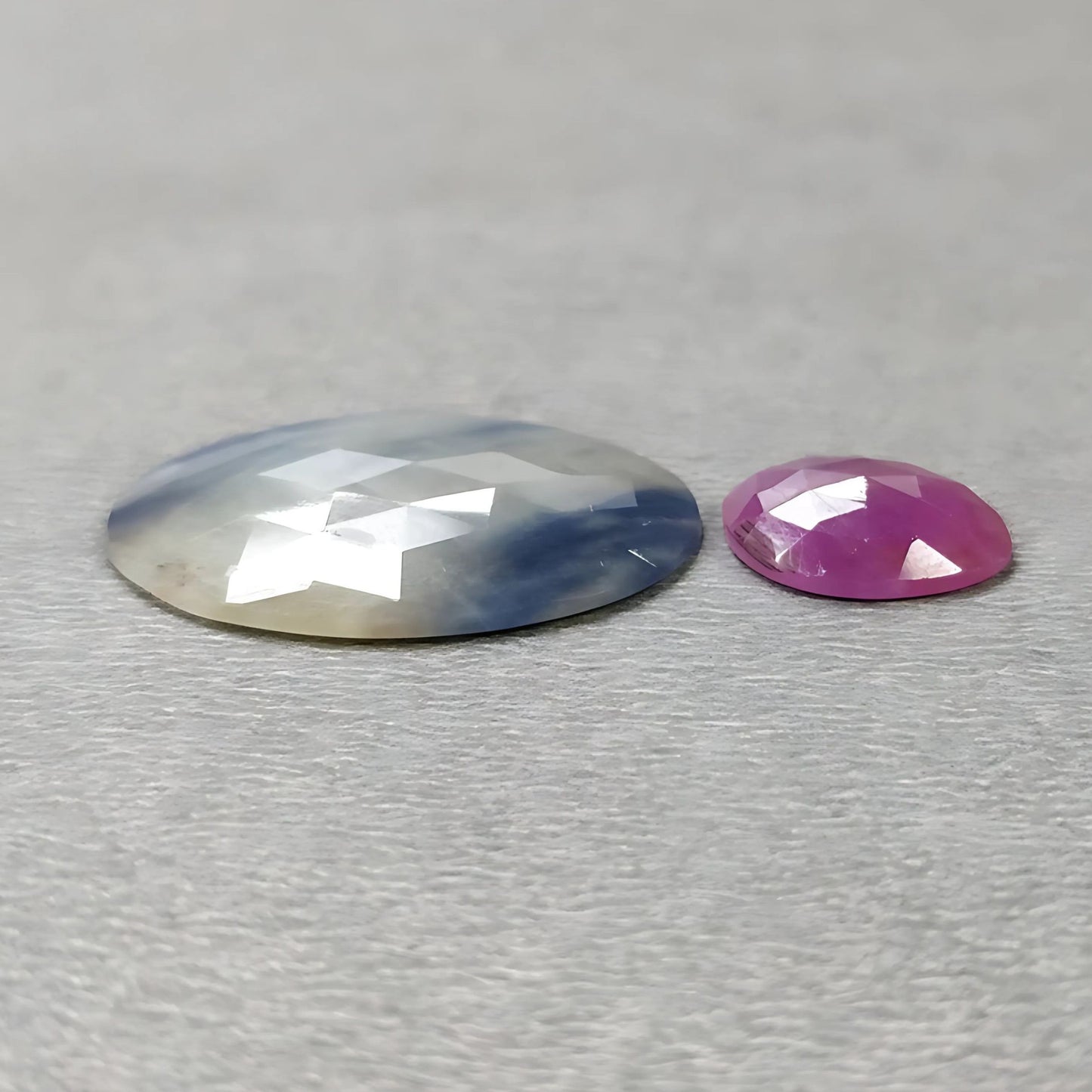 20.90cts Natural Untreated Multi Sapphire Gemstone Oval Shape Rose Cut Slices 2pcs