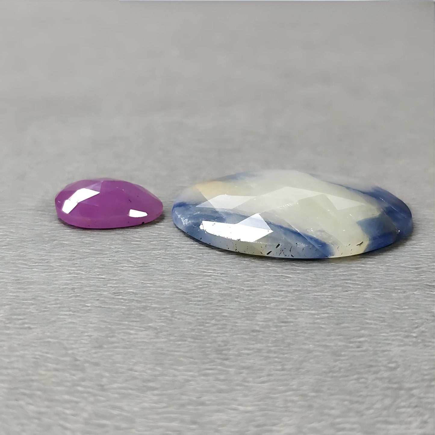 29.00cts Natural Untreated Multi Sapphire Gemstone Oval Shape Rose Cut Slices 2pcs