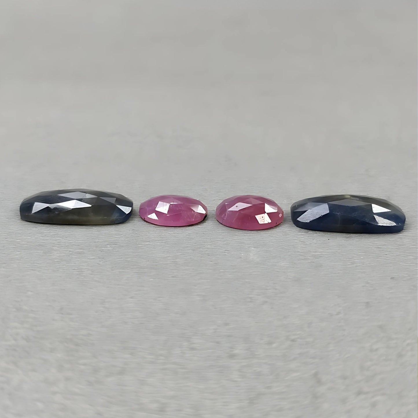 24.20cts Natural Untreated Multi Sapphire Gemstone Fancy Shape Rose Cut Slices 4pcs