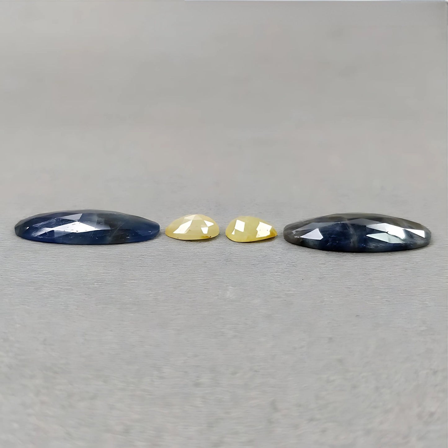 36.00cts Natural Untreated Multi Sapphire Gemstone Fancy Shape Rose Cut Slices 4pcs