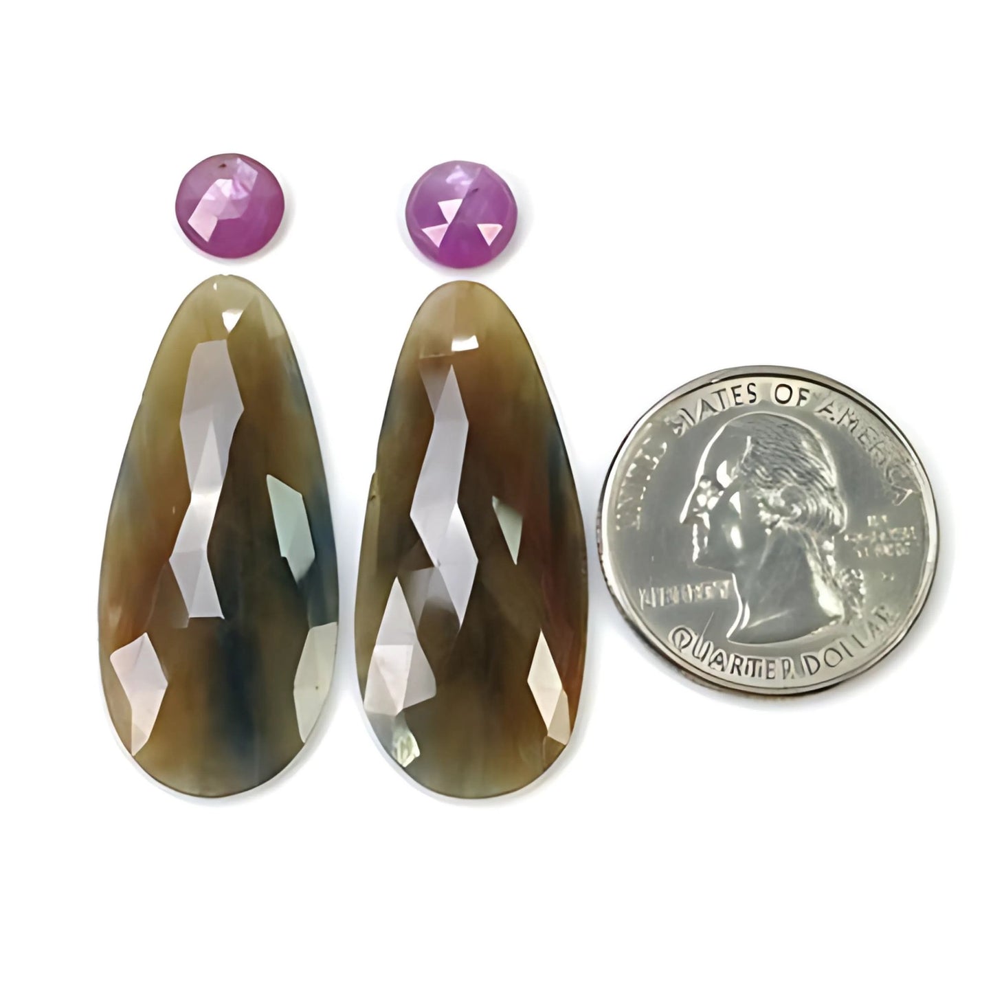 Multi Sapphire Rose Cut Slices