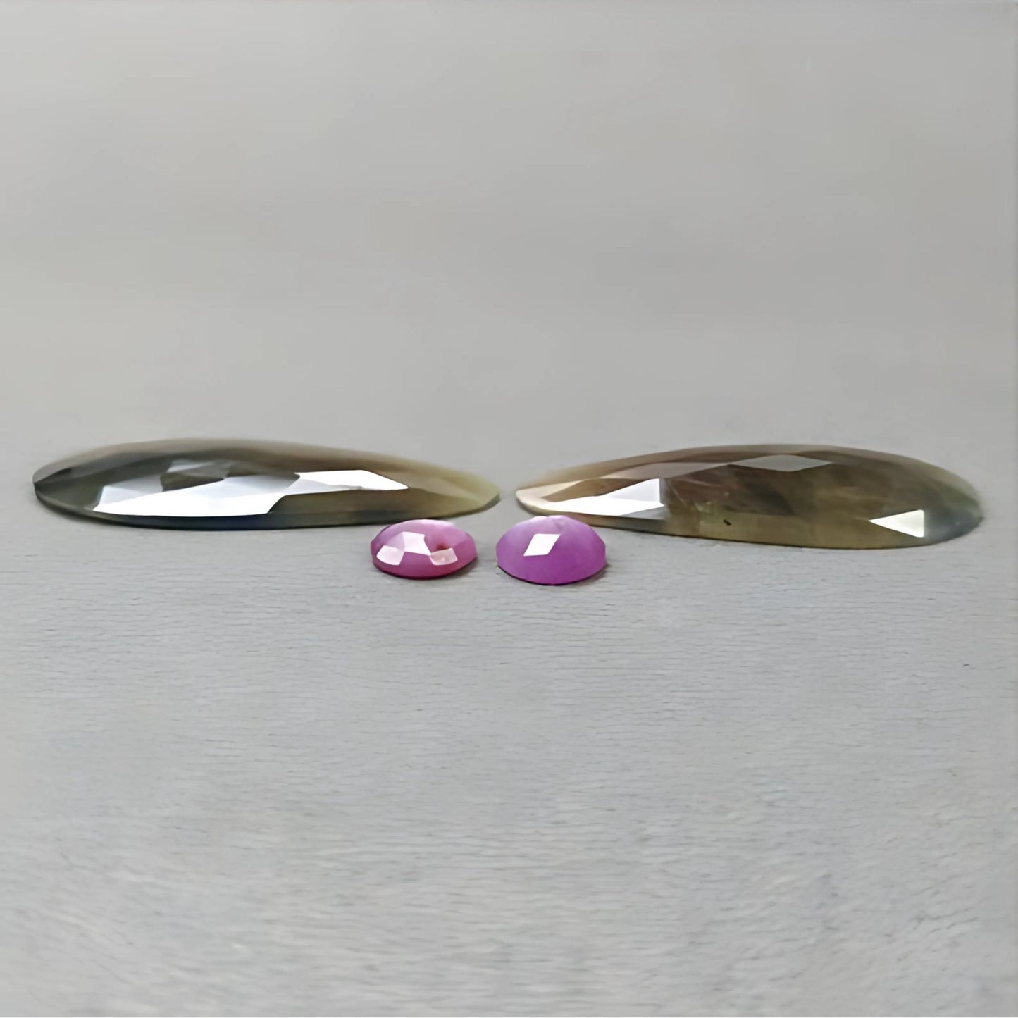 46.85cts Natural Untreated Multi Sapphire Gemstone Fancy Shape Rose Cut Slices 4pcs