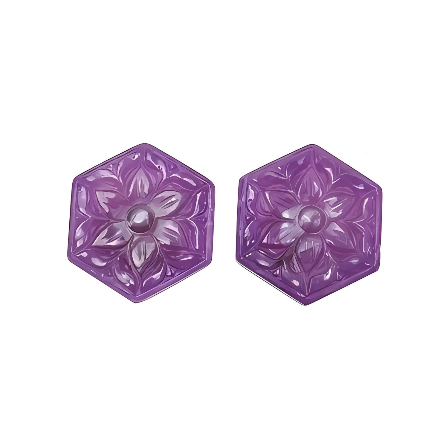 sapphire hexagon shape carving