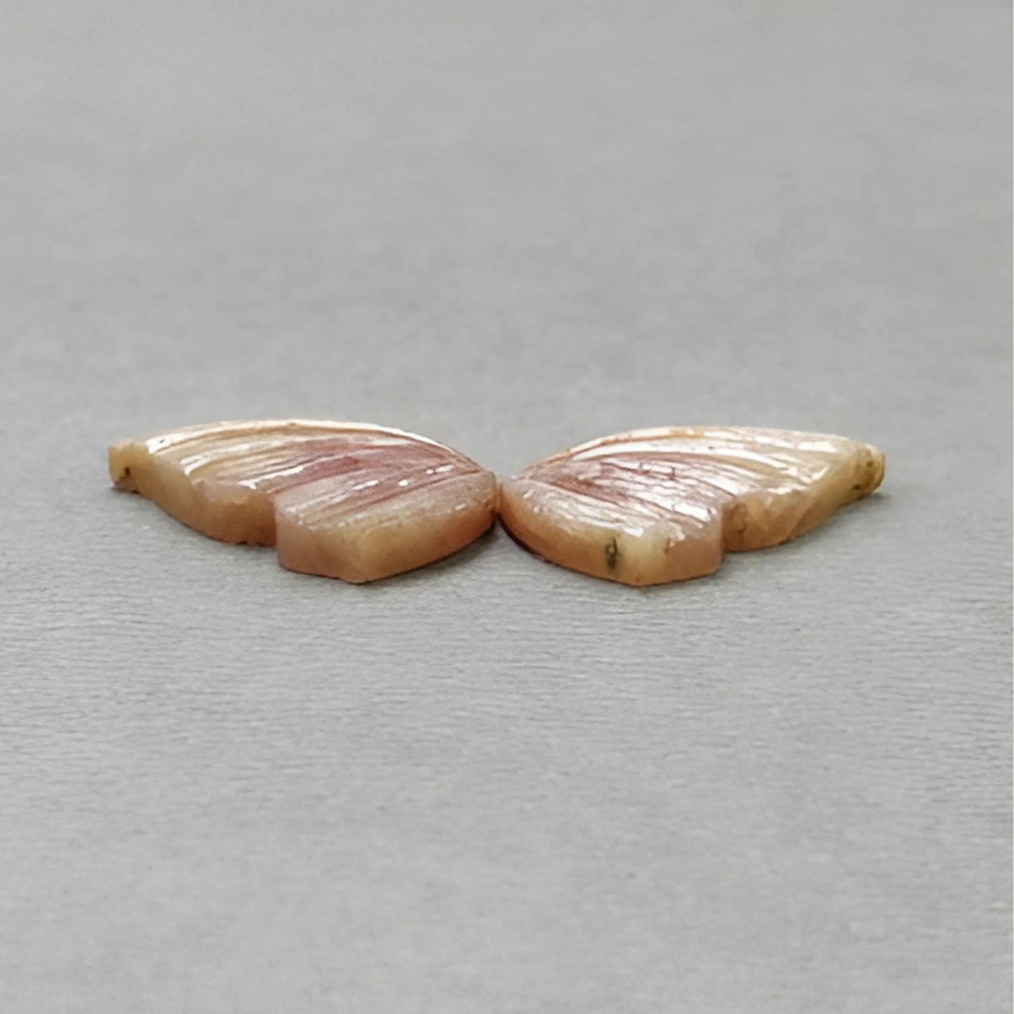 28.20cts Yellow Sapphire Gemstone Carving Natural Untreated Butterfly Shape Pair
