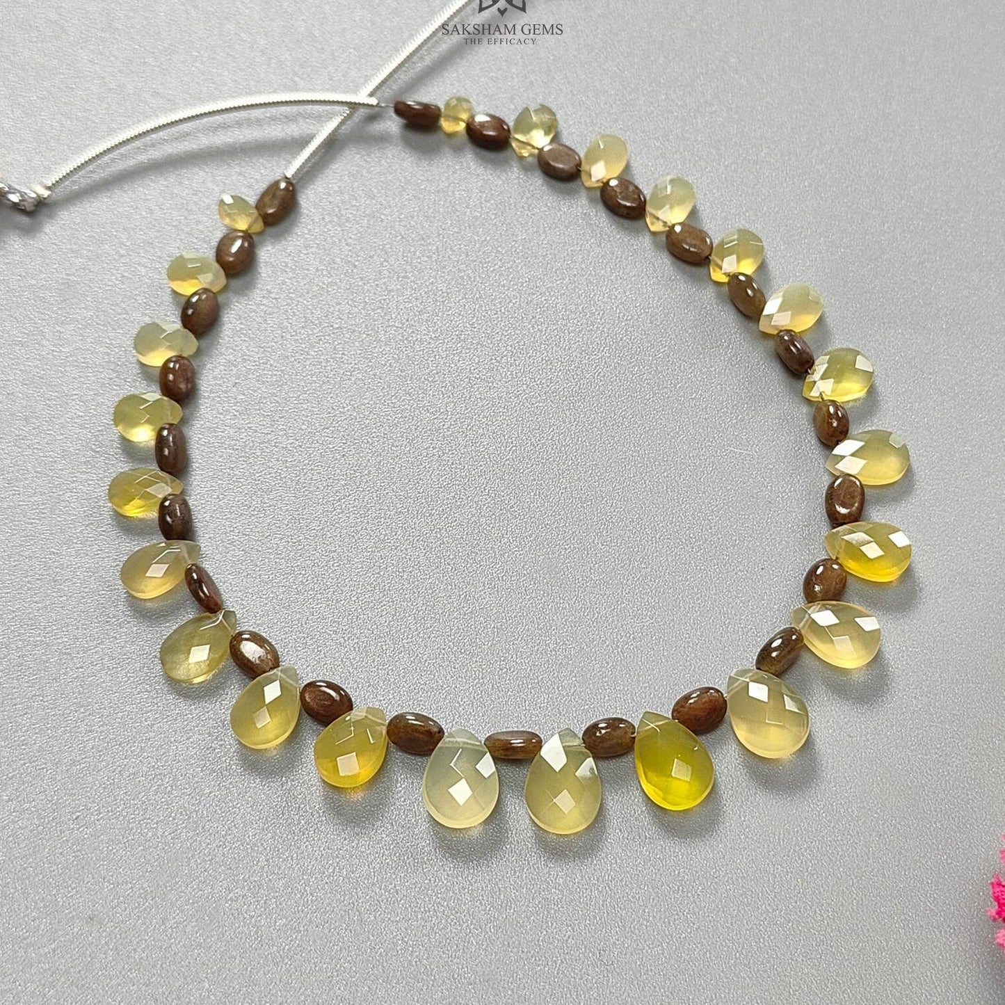 Yellow Opal Golden Blue Sapphire Ruby Faceted Loose Beads: Natural Untreated Gemstone Opal Pear Oval Plain Beads For Jewelry